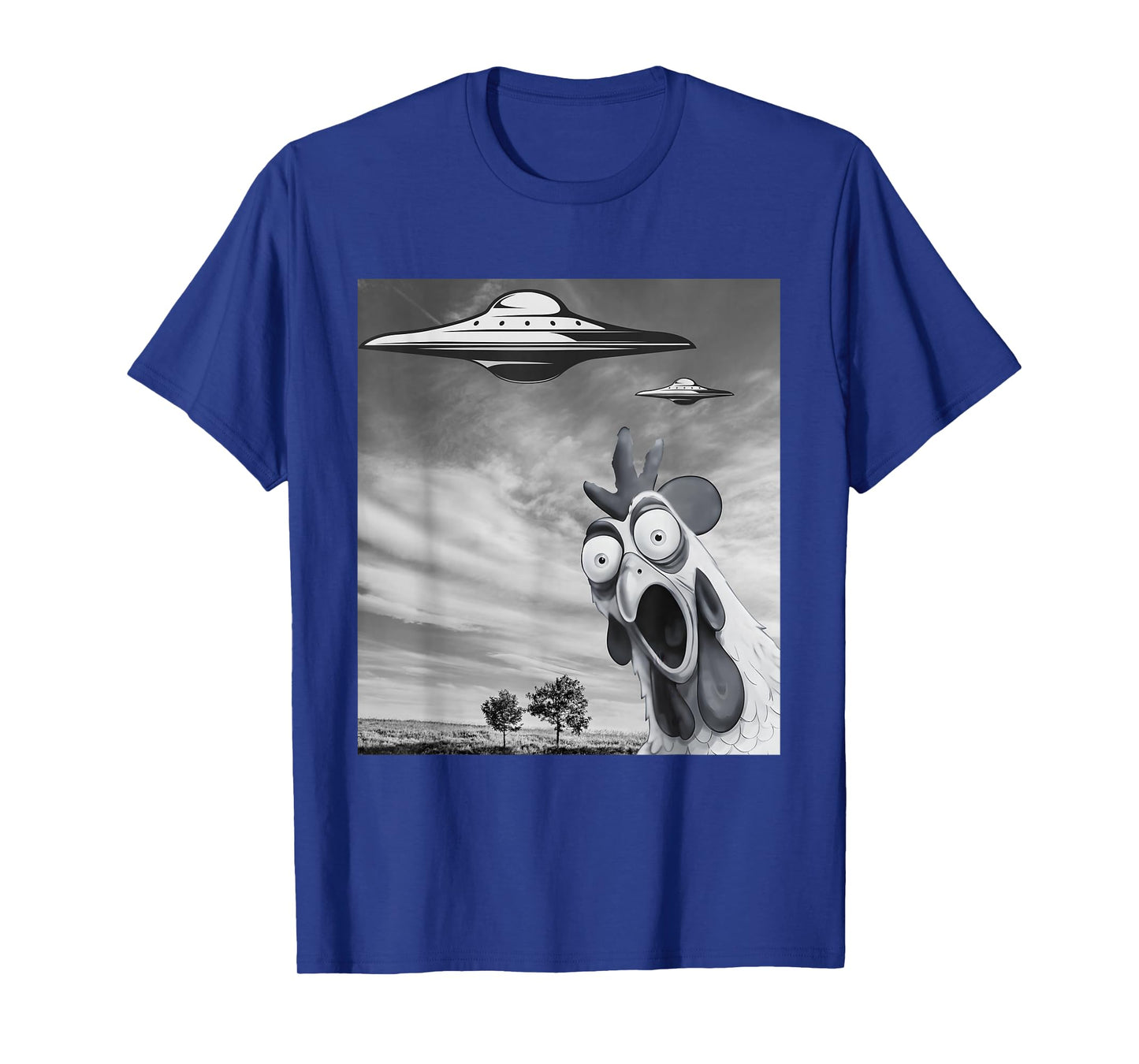Funny F-Caw-F Chicken Selfie UFO FCAWF Rooster Thanksgiving T-Shirt