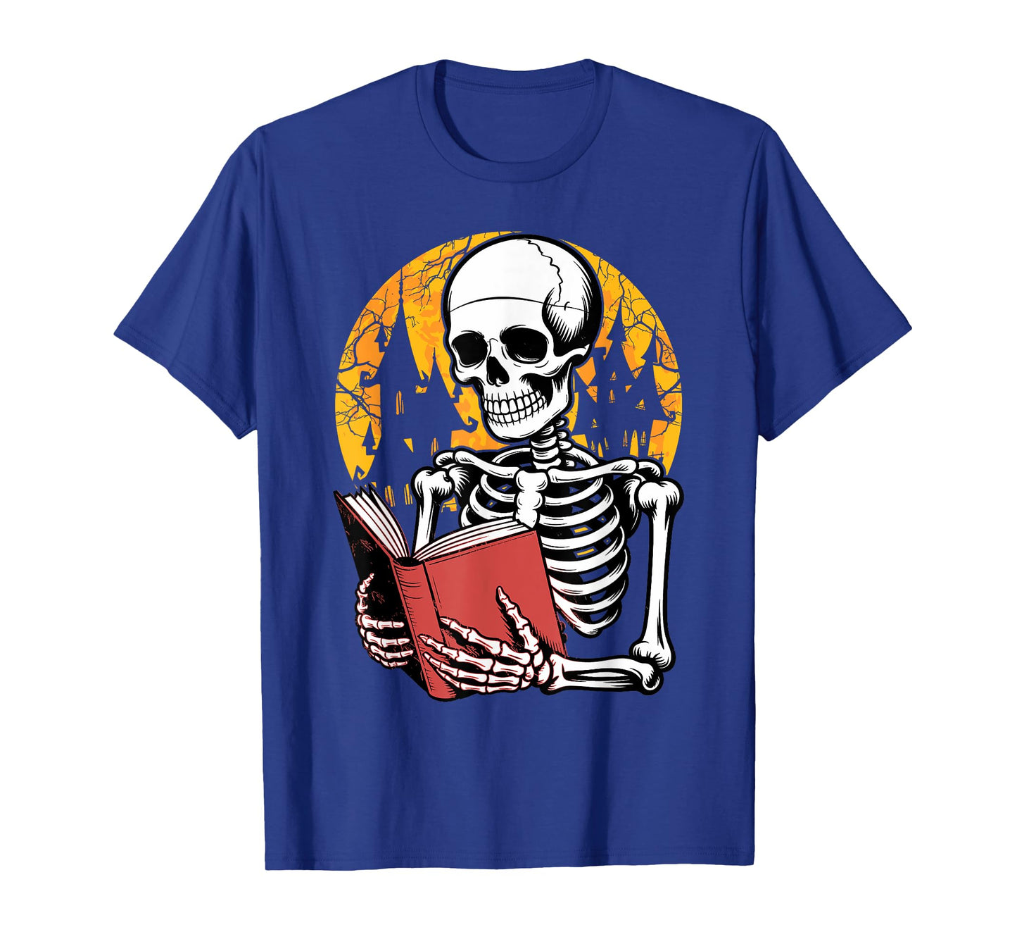 Skeleton Reading Book Bookworm Reader Bookish Halloween T-Shirt