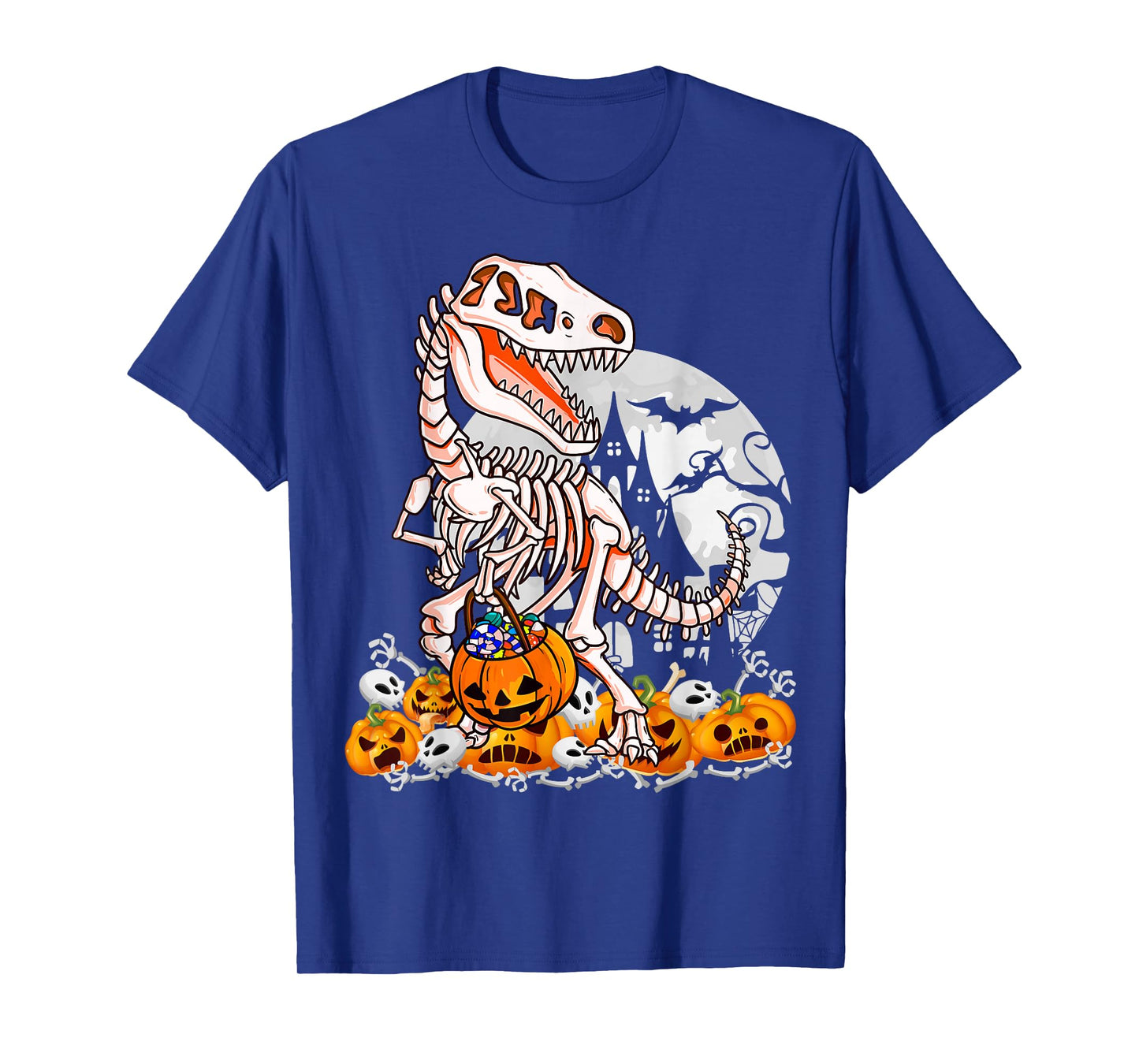 Dinosaur Skeleton T rex Scary Halloween T-Shirt