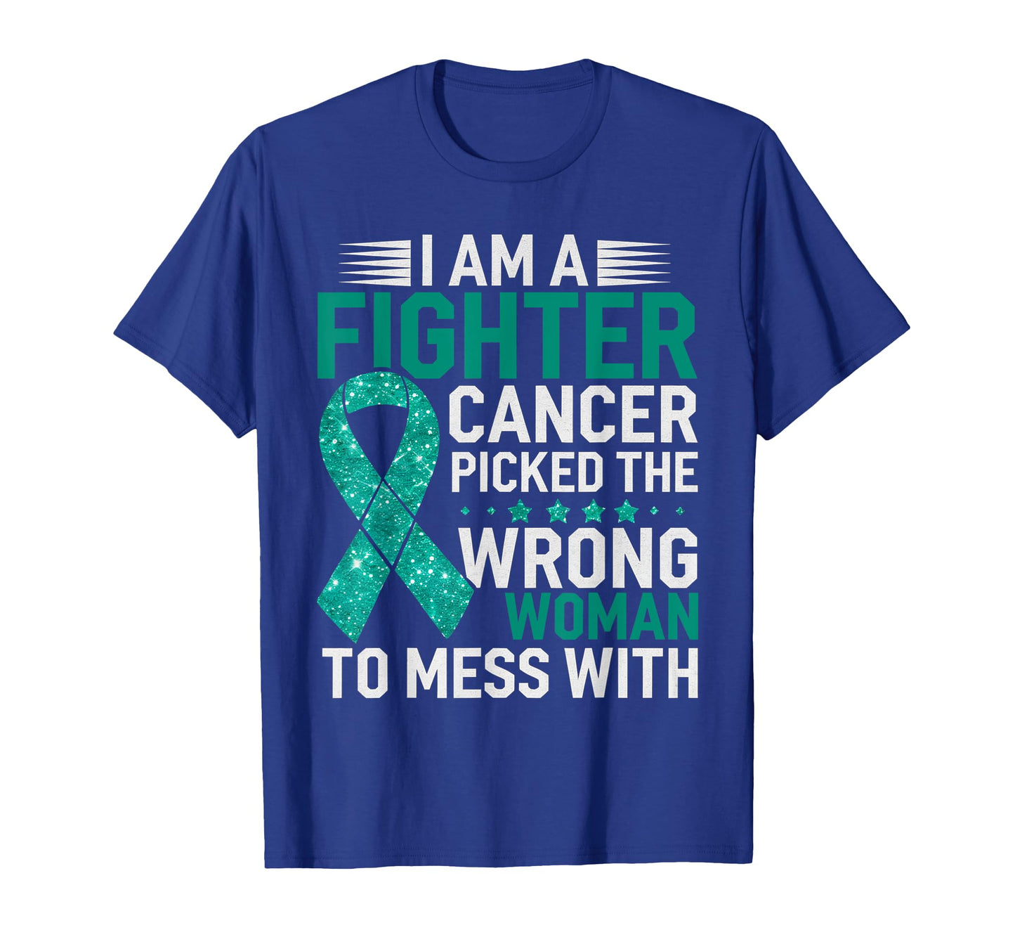 Fighter Cancer Picked Wrong Woman Cervical Cancer T-Shirt