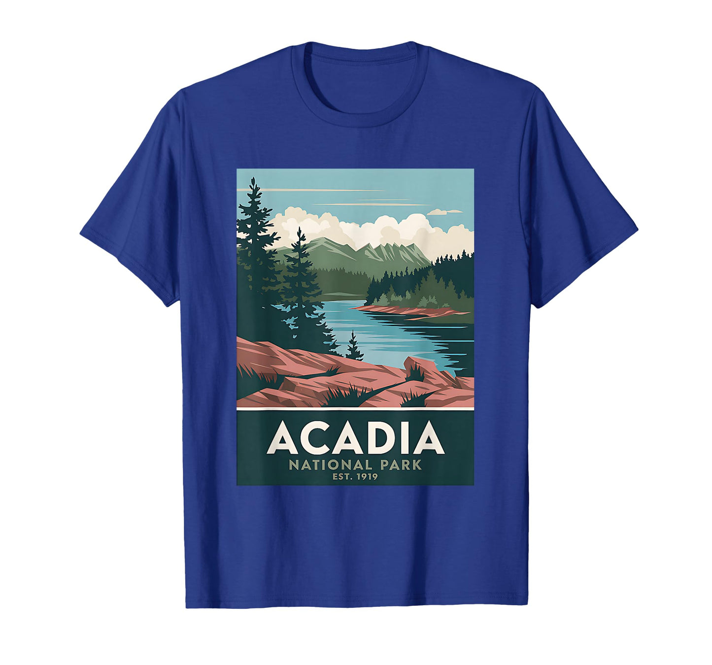 Acadia National Park Vintage Camping Hiking Men Women Kids T-Shirt
