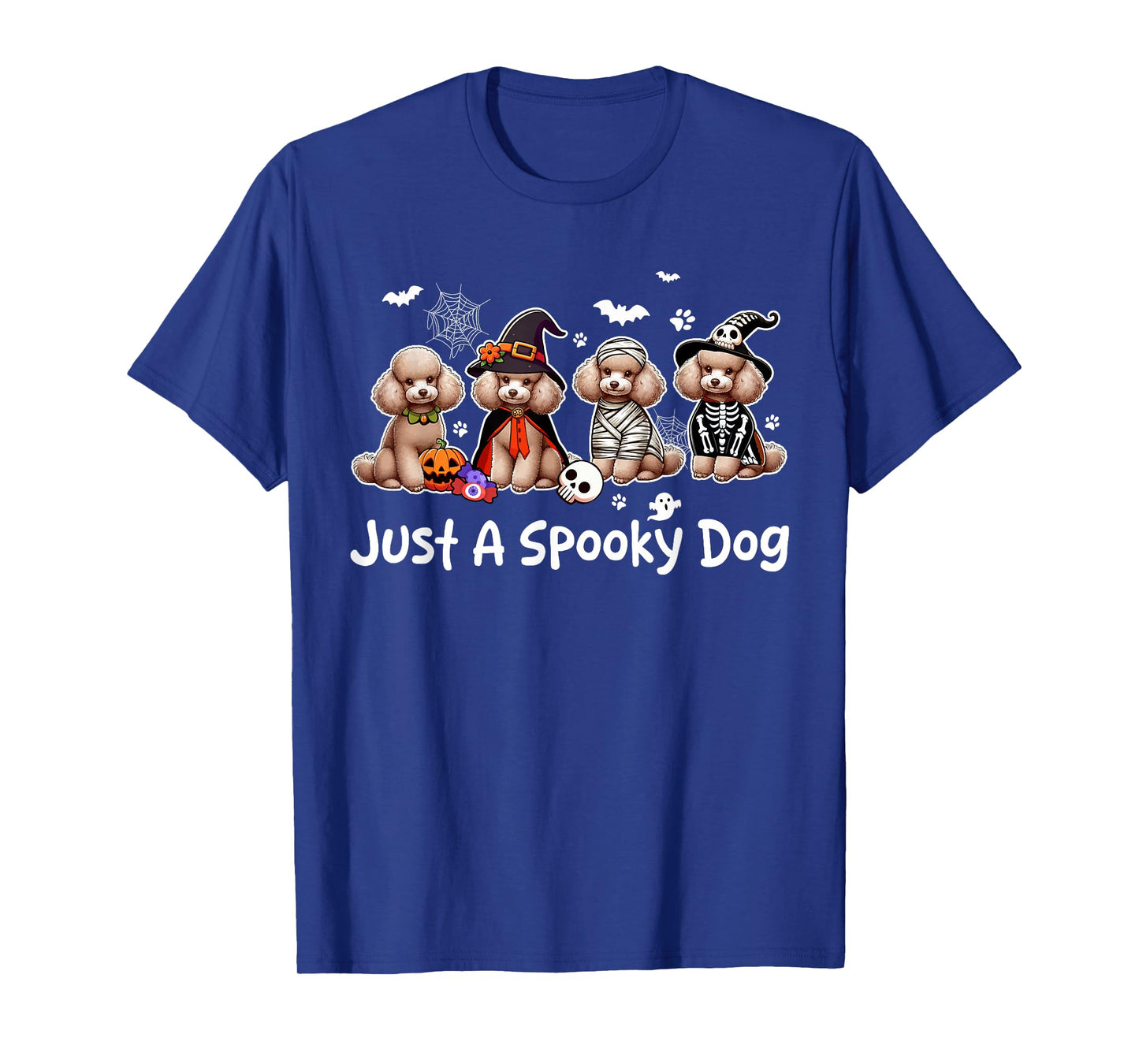 Just A Spooky Halloween Dog Group Poodles As Witch Mummy T-Shirt