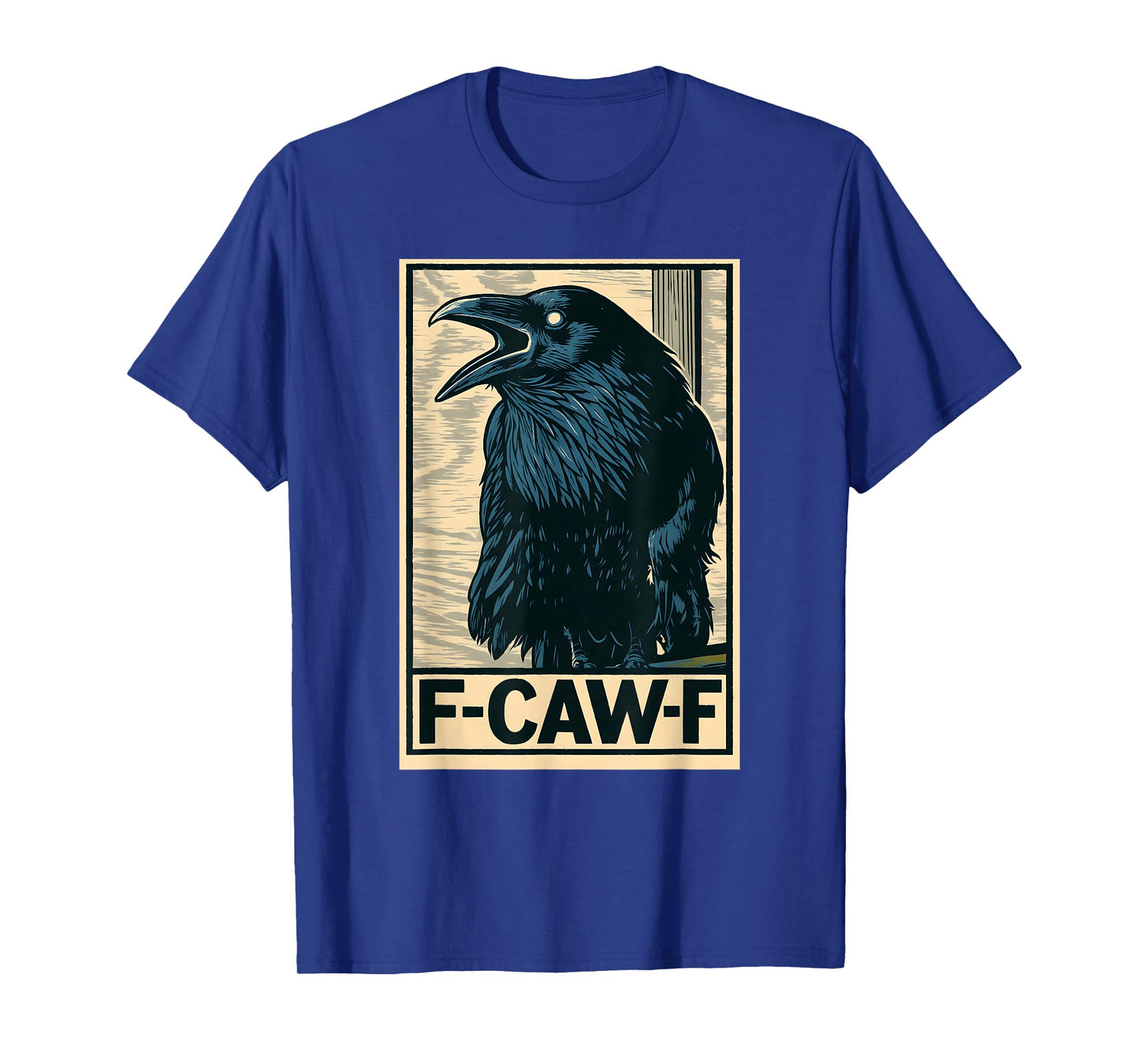 Funny Black Crow Bird with F-Caw-F Saying T-Shirt