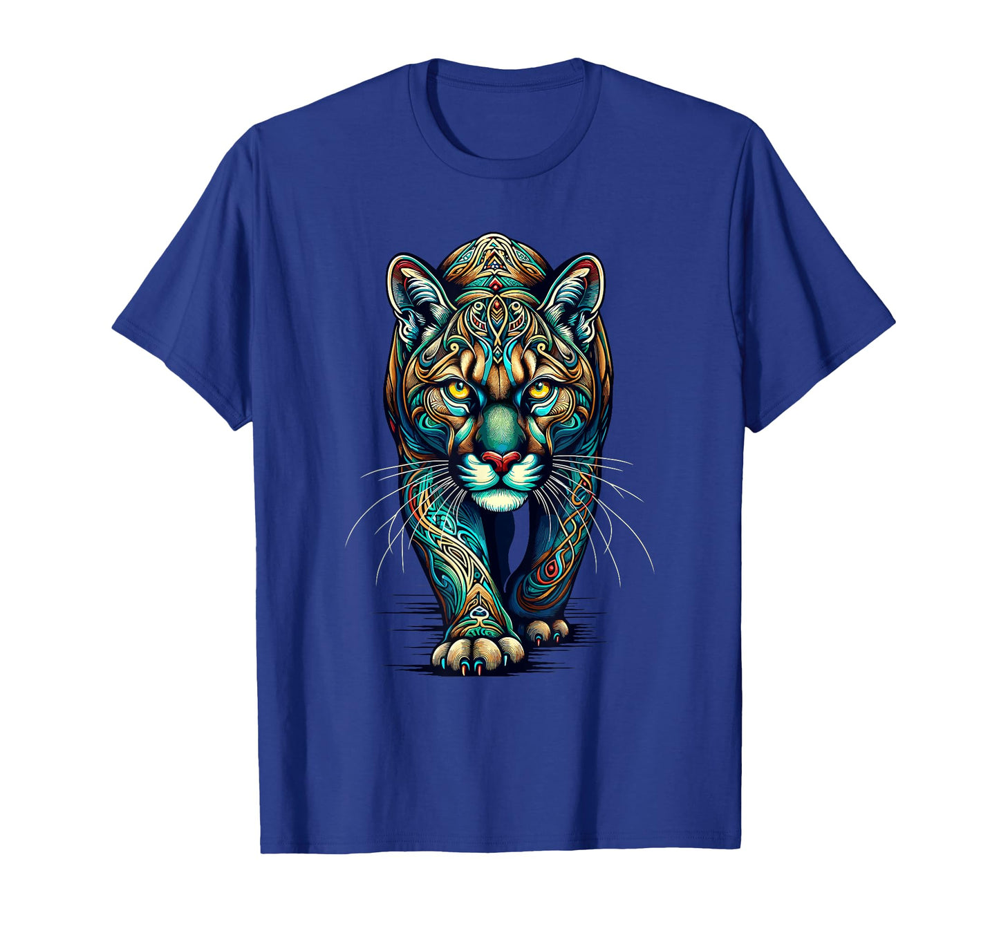 Mandala Art Cougars Cougar Mountain Lion Puma T-Shirt