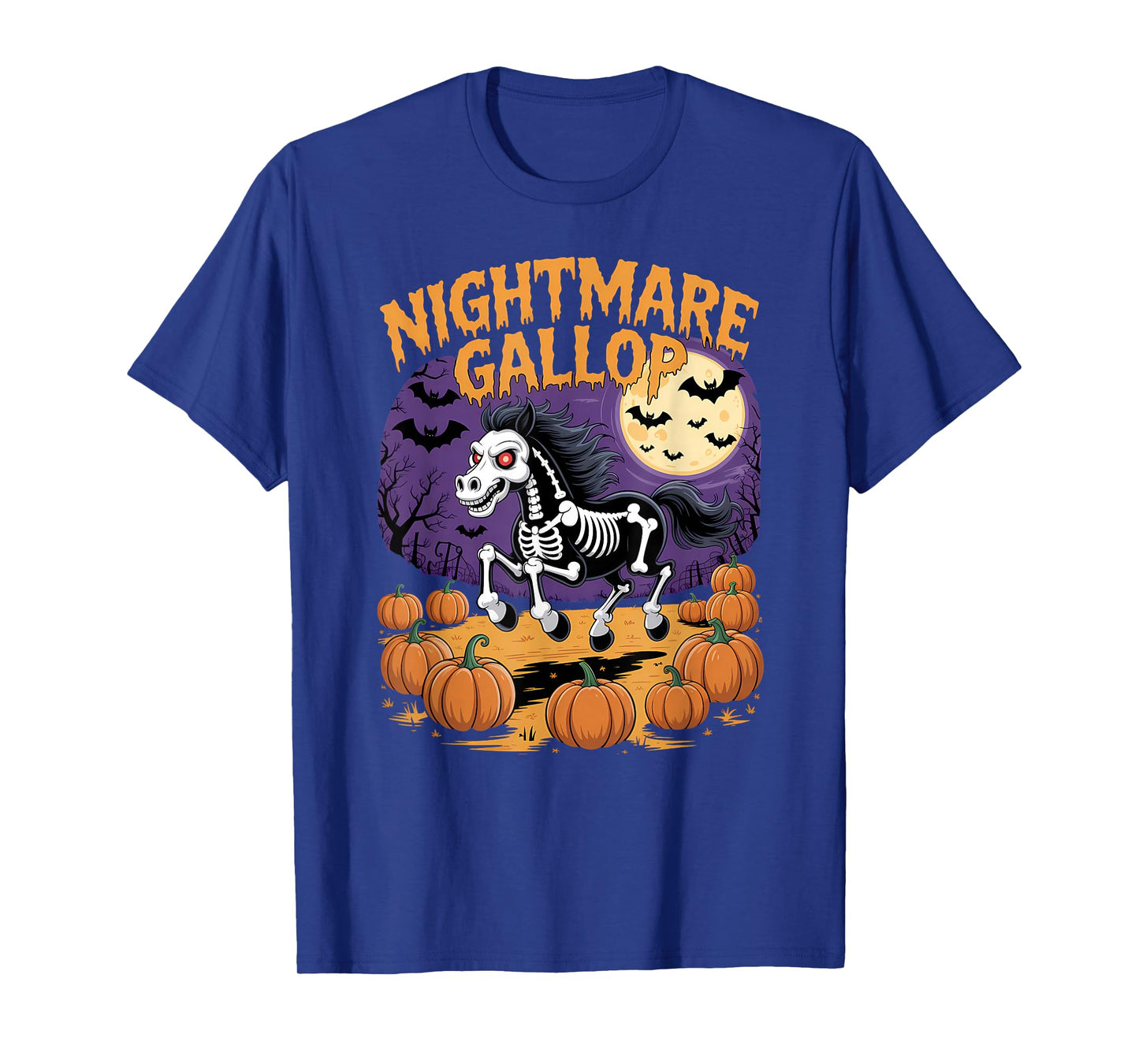 Nightmare Gallop Skeleton Horse Halloween Costume T-Shirt