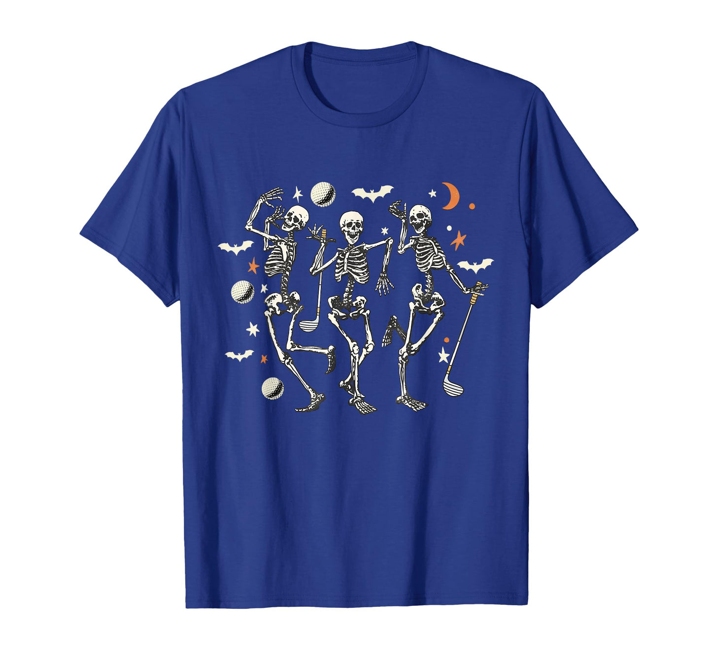Dancing Skeletons Spooky Funny Halloween Golf Sport Lover T-Shirt