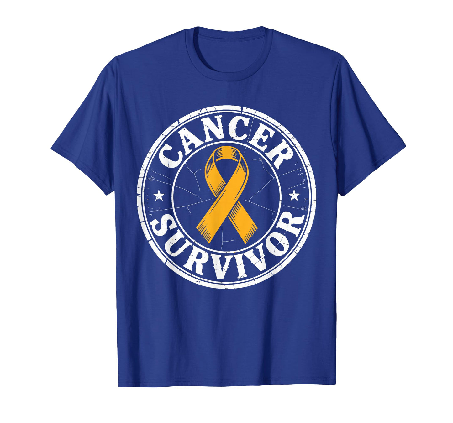Childhood Cancer Survivor Gold Ribbon Badge Pediatric Cancer T-Shirt