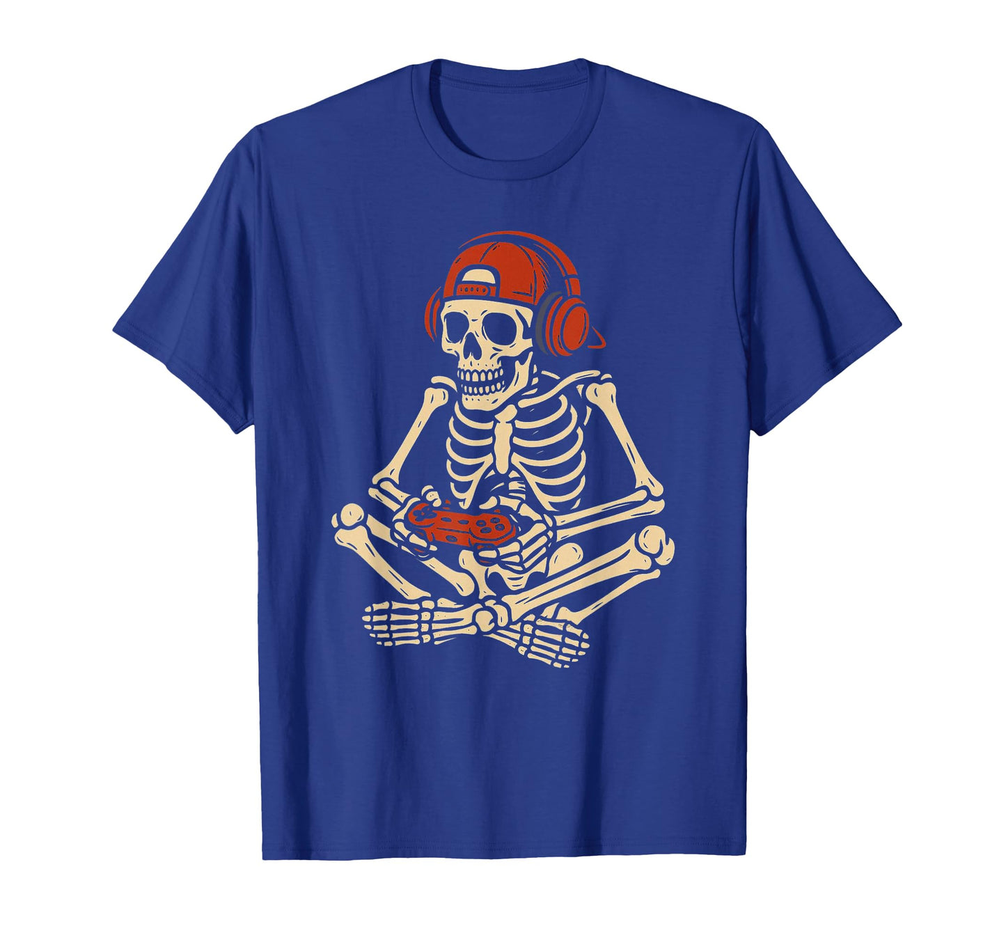 Retro Halloween Skeleton Gamer Video Gaming Boys Men Kids T-Shirt