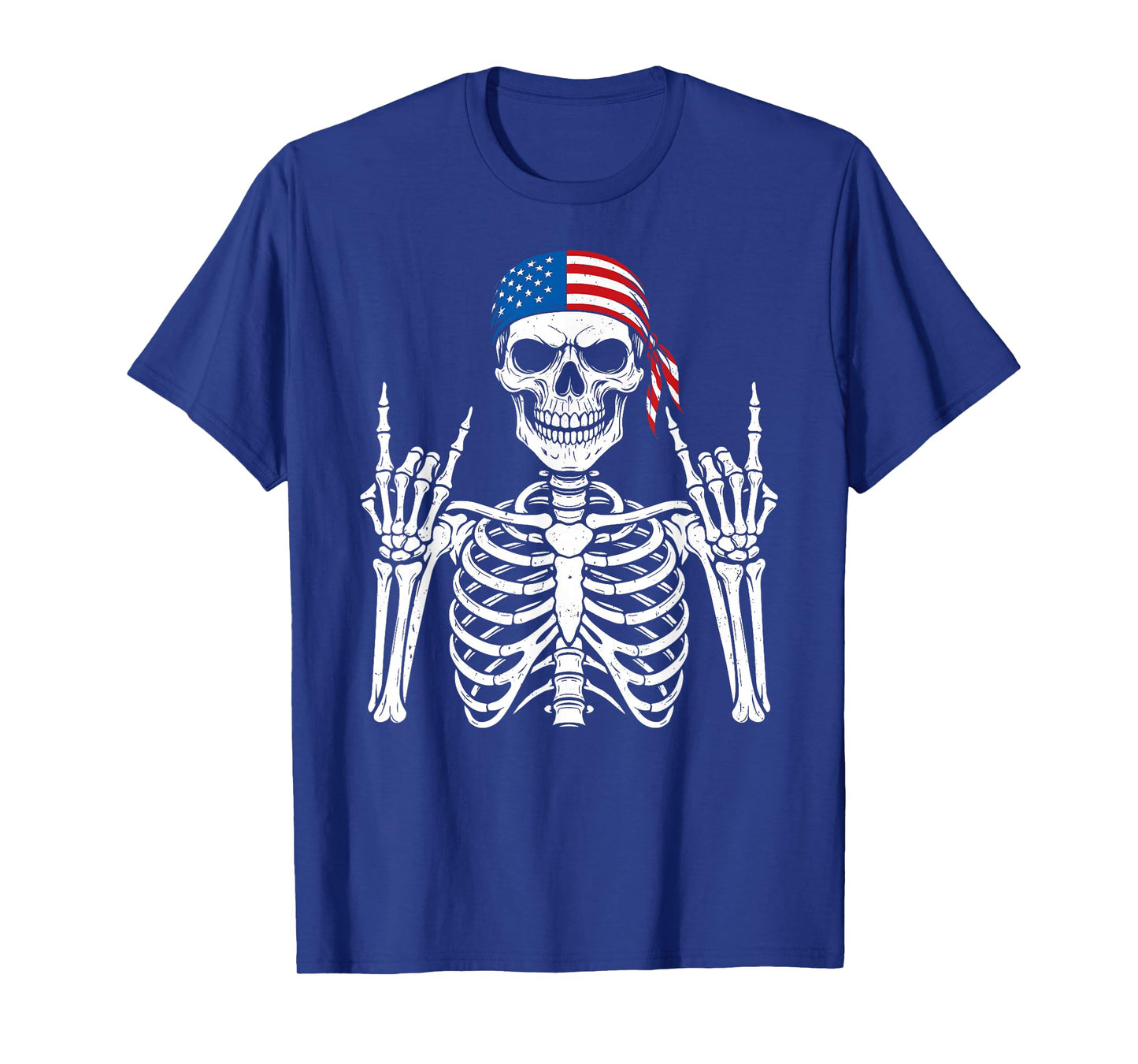Rocker Hand Skeleton Cool Halloween Punk Rock Men Boys Kids T-Shirt