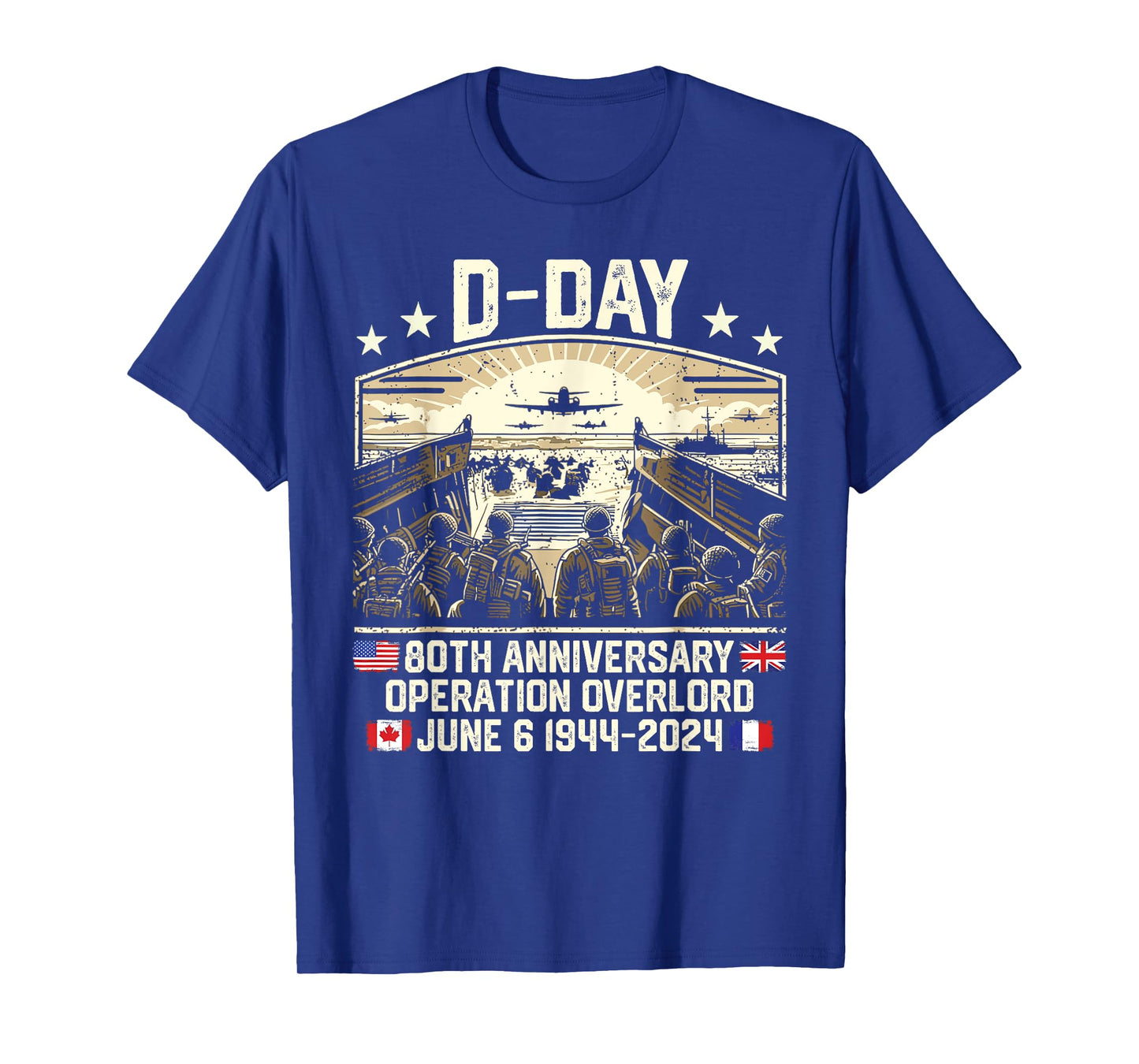 Operation Overlord 1944 D-Day 2024 80th Anniversary Normandy T-Shirt