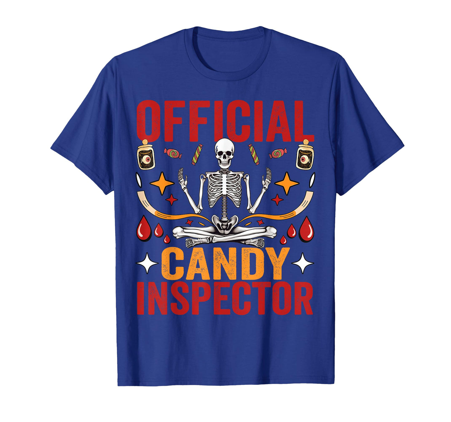 Official Candy Inspector Funny Dad Halloween Boys Apparel T-Shirt
