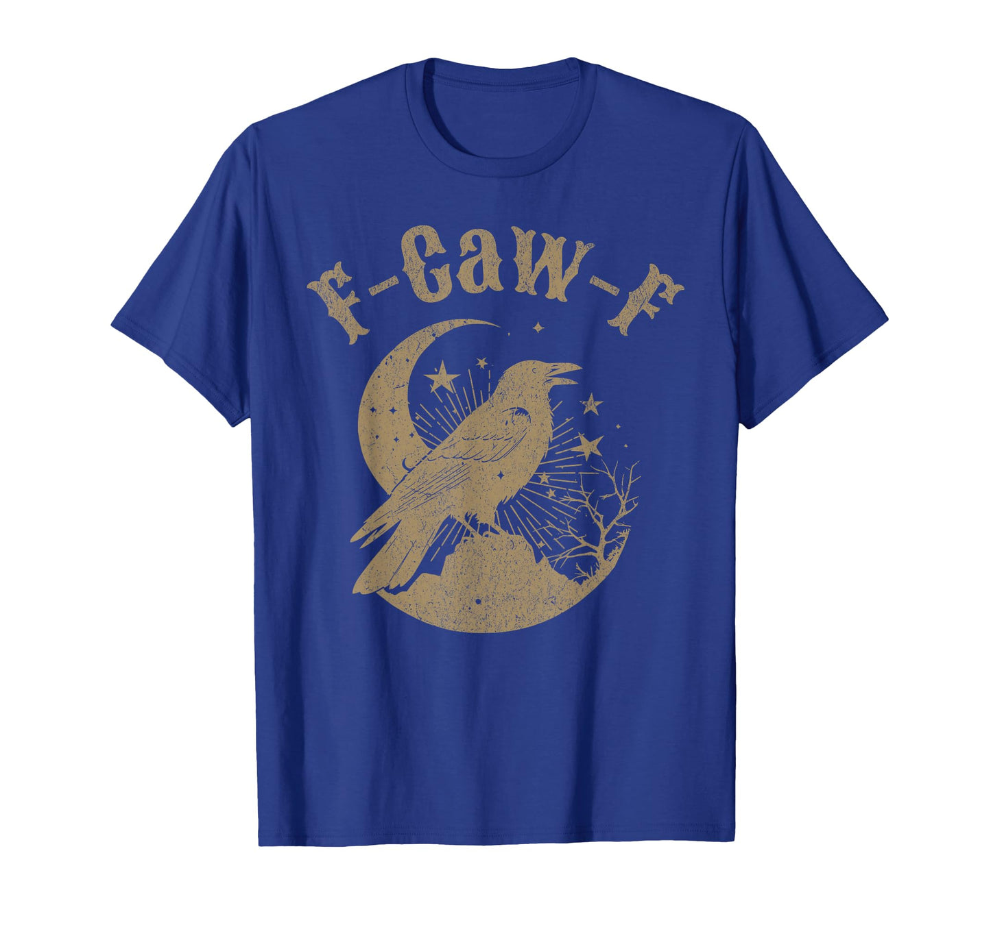 Alt Grunge Crow F-Caw-F Goth Fairycore Star Distressed Funny T-Shirt