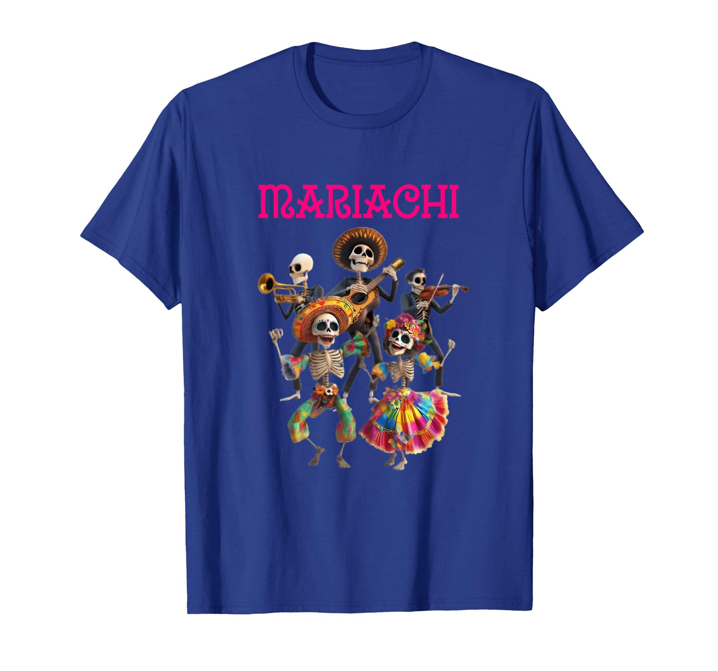Graveyard Mariachi Funny Halloween Skeleton Band T-Shirt
