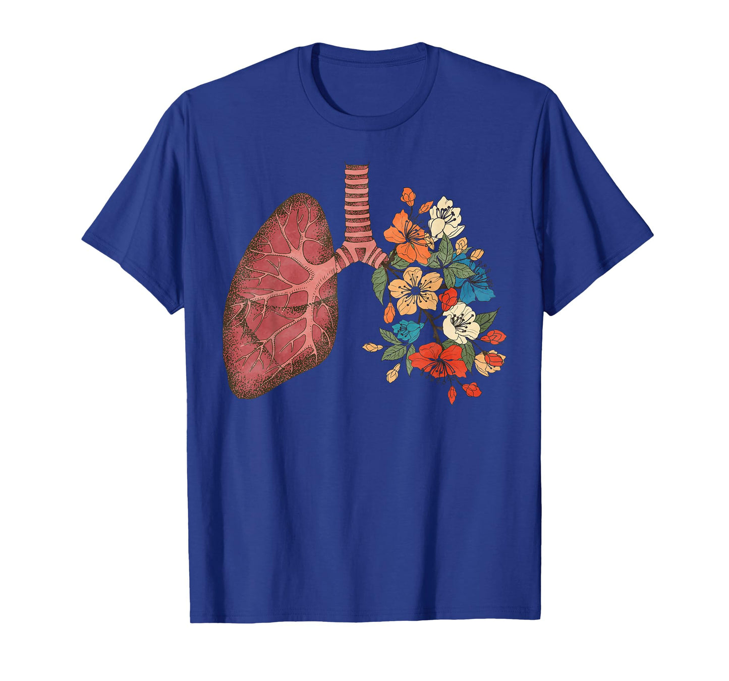 Pulmonologist Floral Lung Anatomy Respiratory Therapist Life T-Shirt