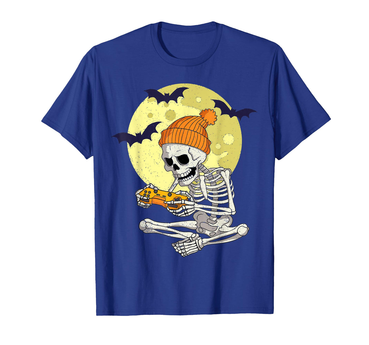 Funny Halloween Skeleton Gamer Video Games Boys Mens Gaming T-Shirt