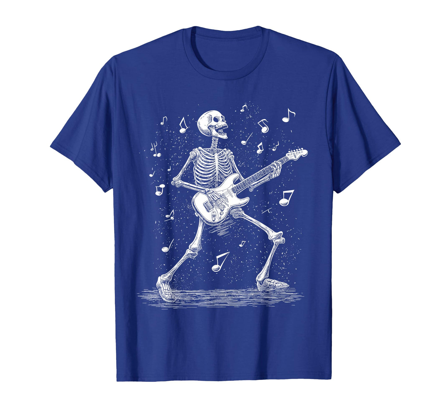 Skeleton Electric Guitar Player Music Rock Band T-Shirt