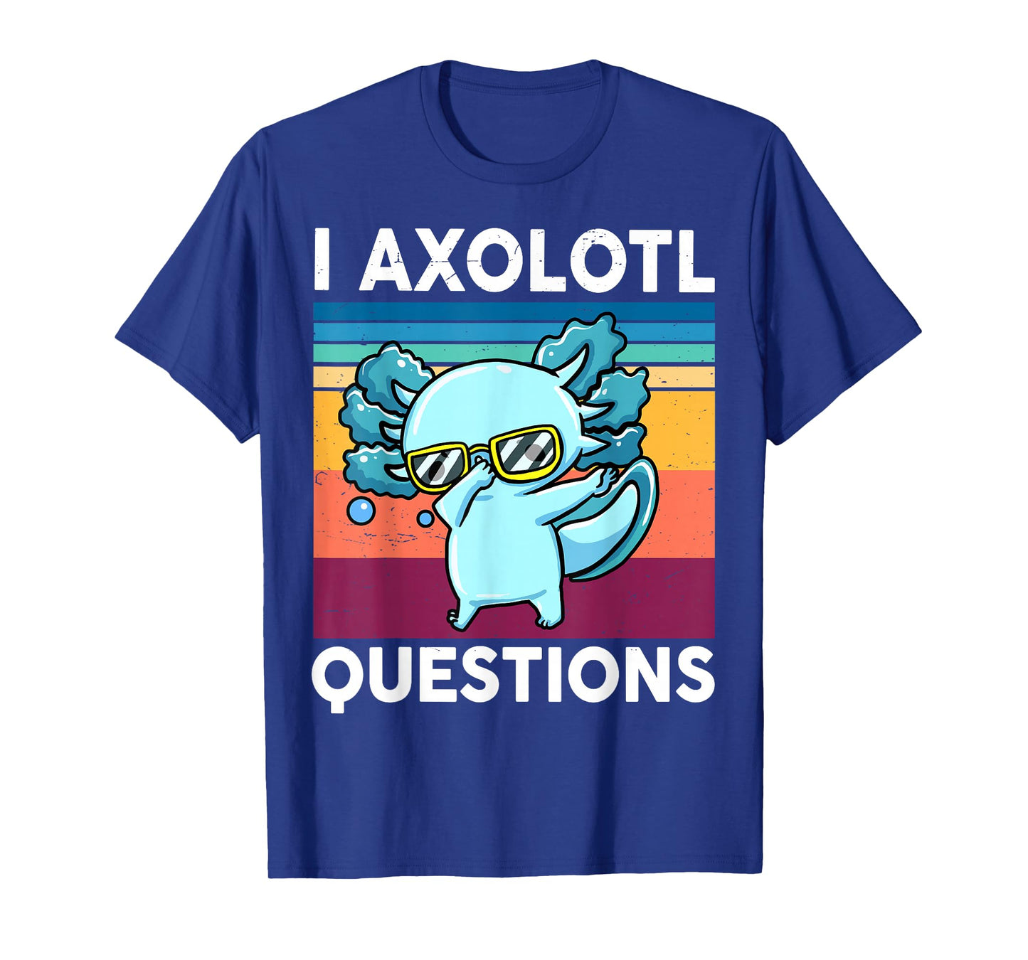 Boy I Axolotl Question Kids Funny Axolotl Blue Salamander T-Shirt