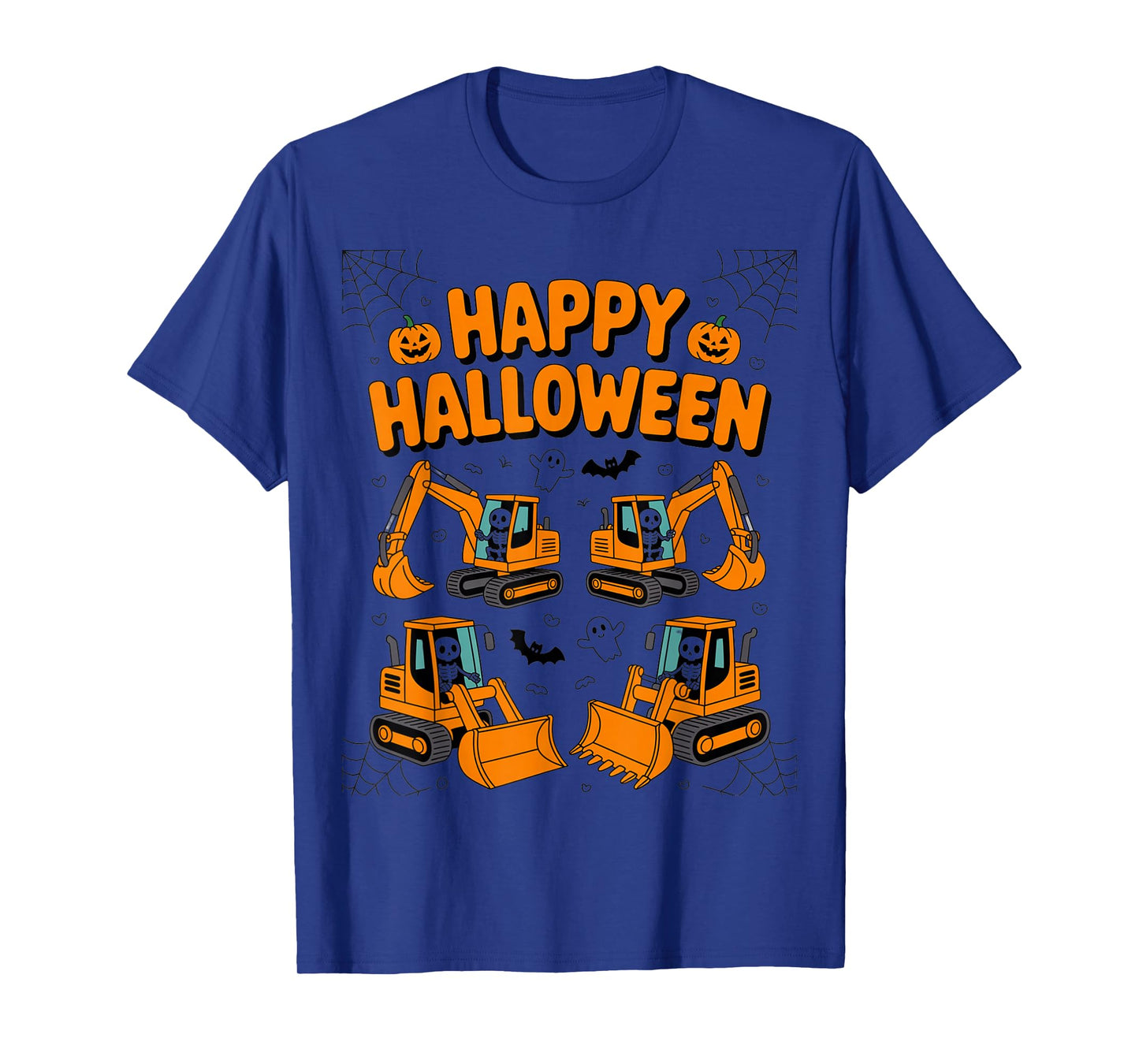 Happy Halloween Skeleton Drivers in Excavators T-Shirt