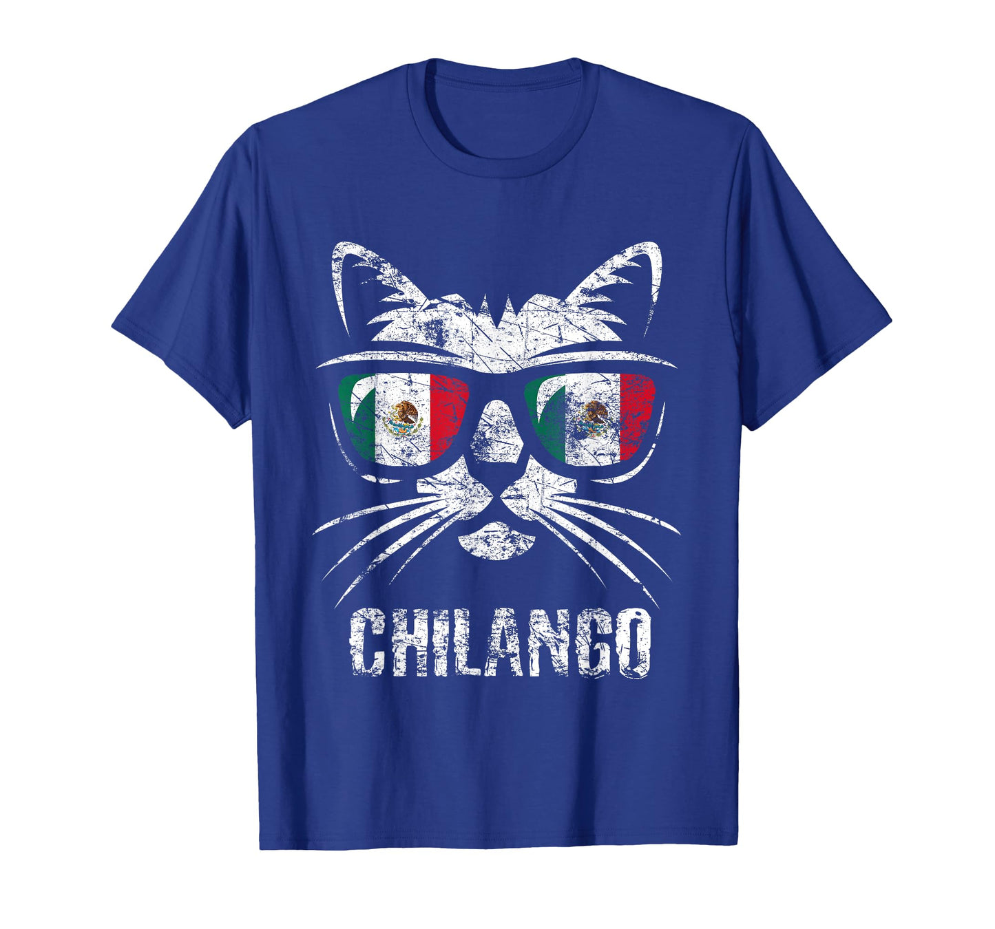 Mexico Flag Funny Cat Vintage Mexican Saying Chilango T-Shirt for Men Women Girls Kids