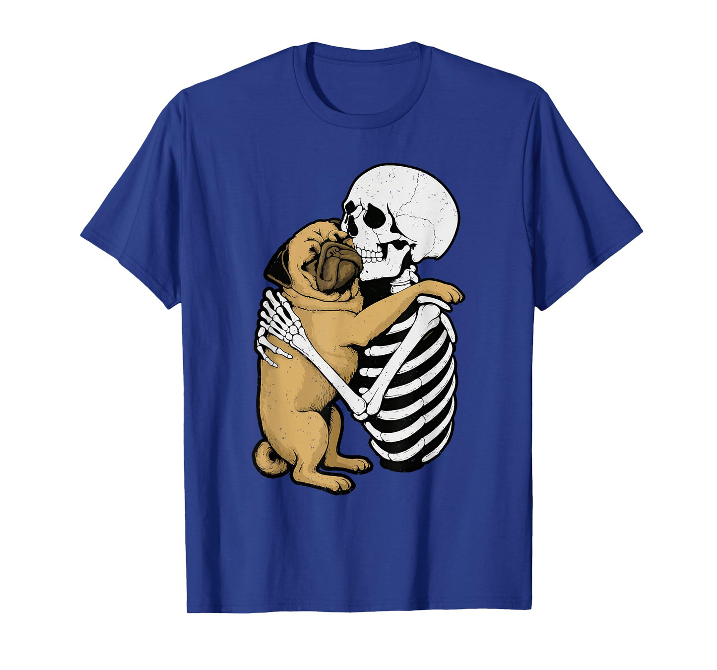 Skeleton Pug Halloween Dog Lover Puppy Bones Skulls Spooky T-Shirt