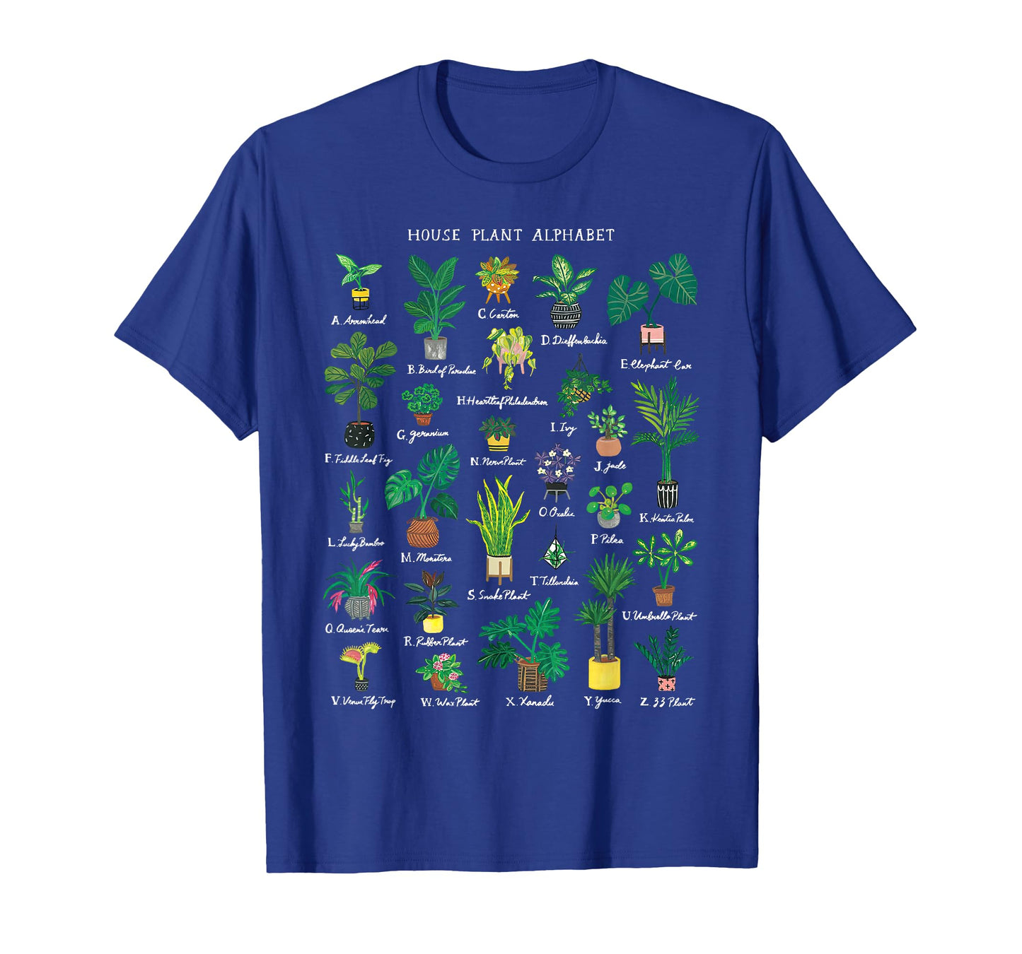 Plant Alphabet Gardener Gardening Plant Lover Women Men T-Shirt