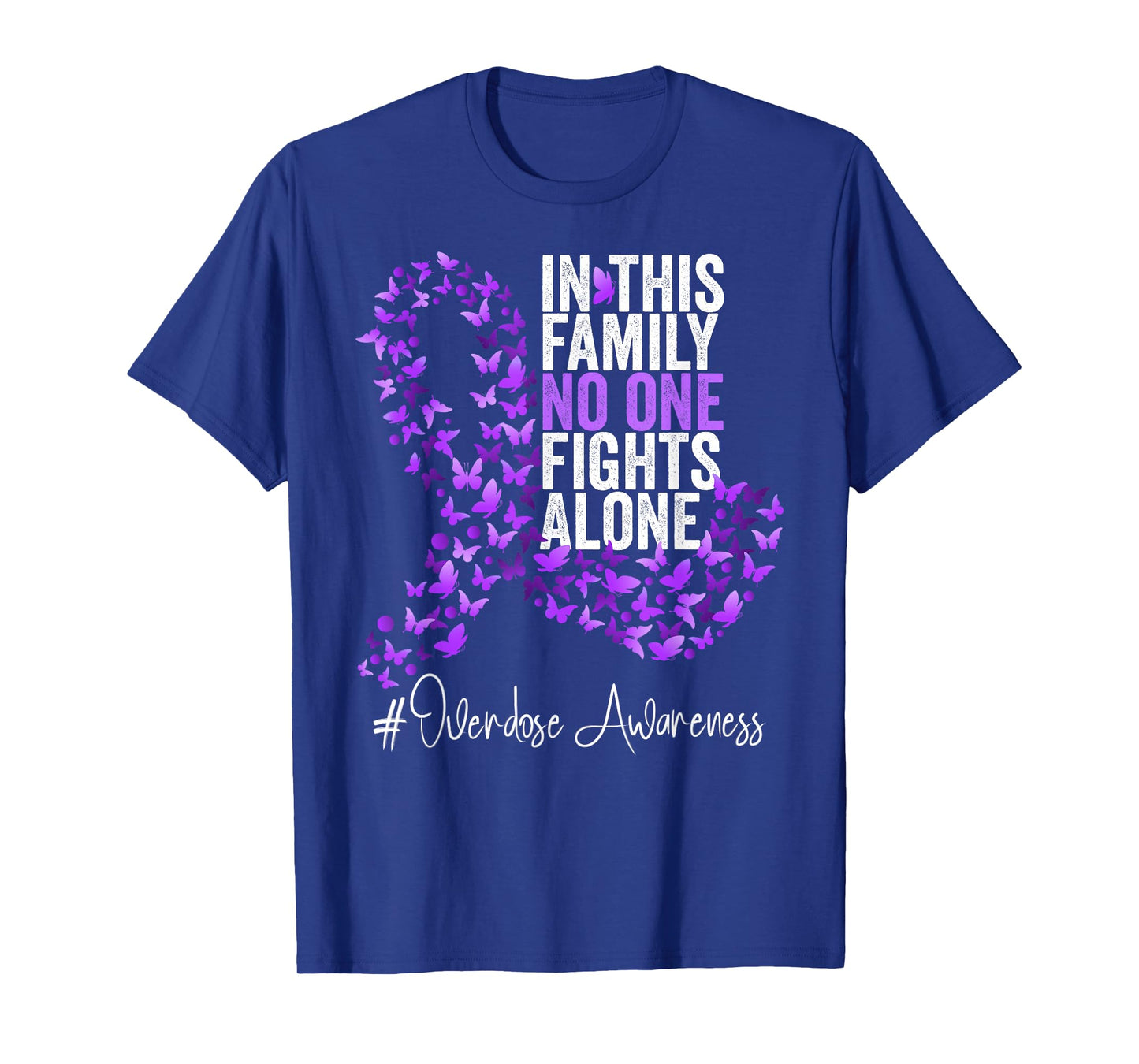 Overdose Awareness Month Purple Ribbon T-Shirt