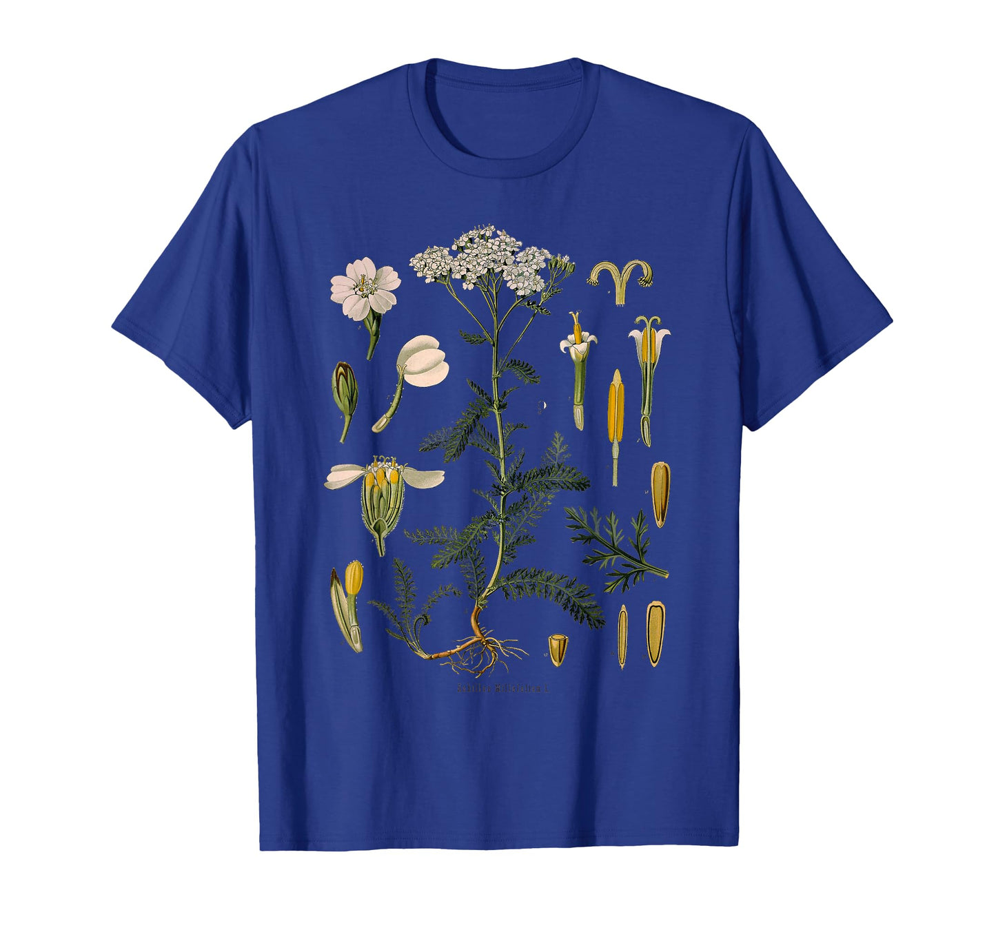 Yarrow Flower Vintage Floral Botanical Botany Illustration T-Shirt