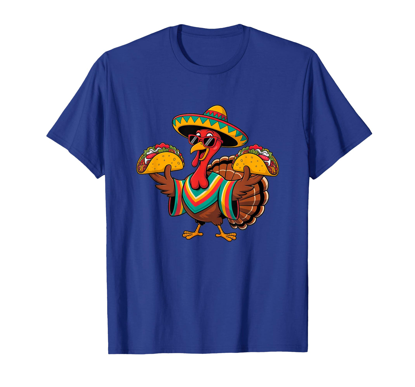Funny Thanksgiving Turkey Eat Tacos Mexican Fun Fiesta Humor T-Shirt