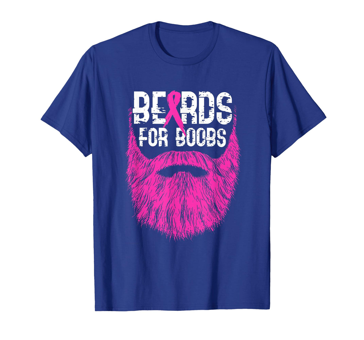 Mens Beards For Boobs Support Breast Cancer Awareness Month T-Shirt