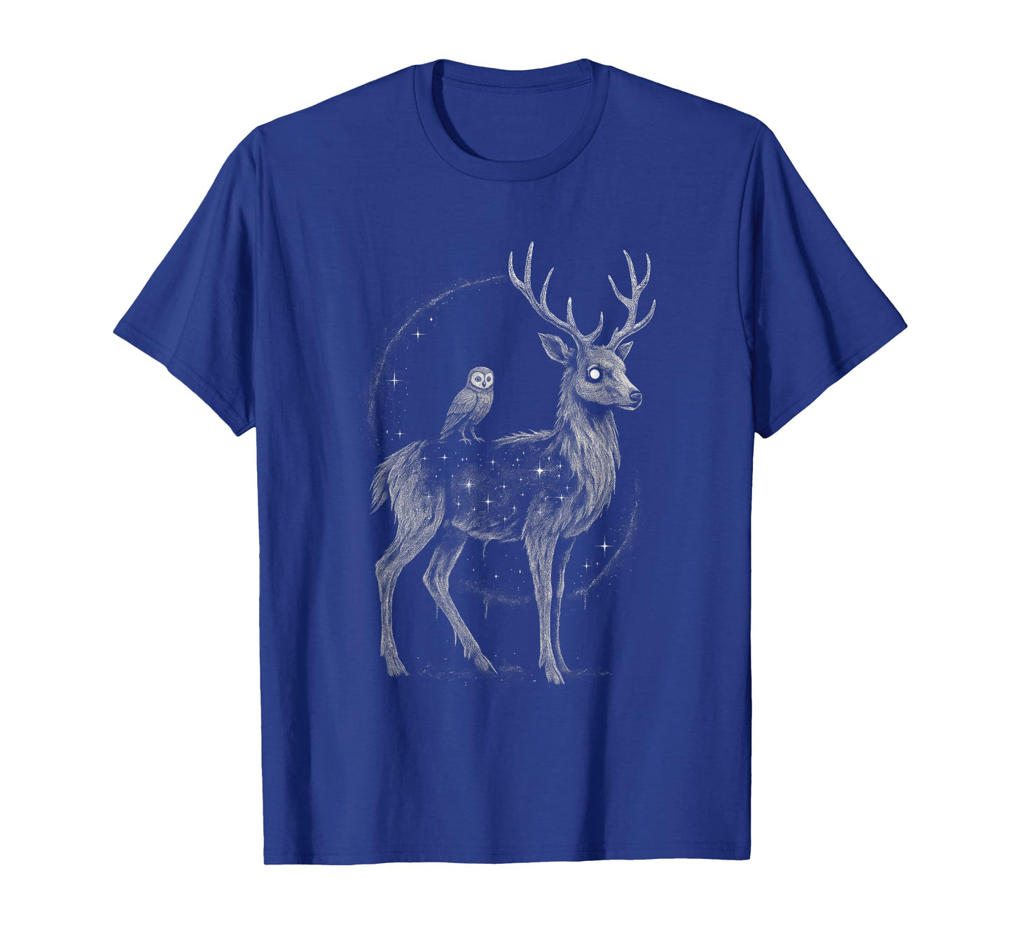 Deer Owl Antlers Dark Creepy Goth Forest Alt Alternative T-Shirt