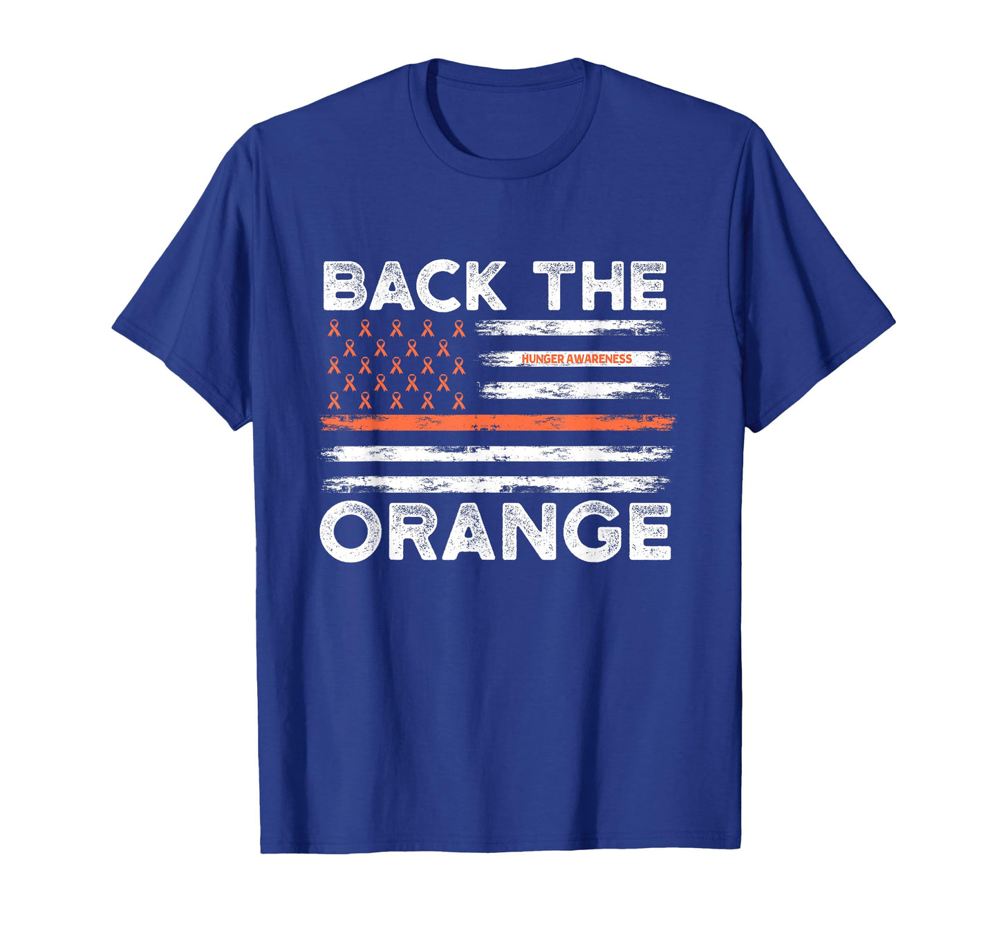 Back The Orange Hunger Awareness Flag Orange Ribbon T-Shirt