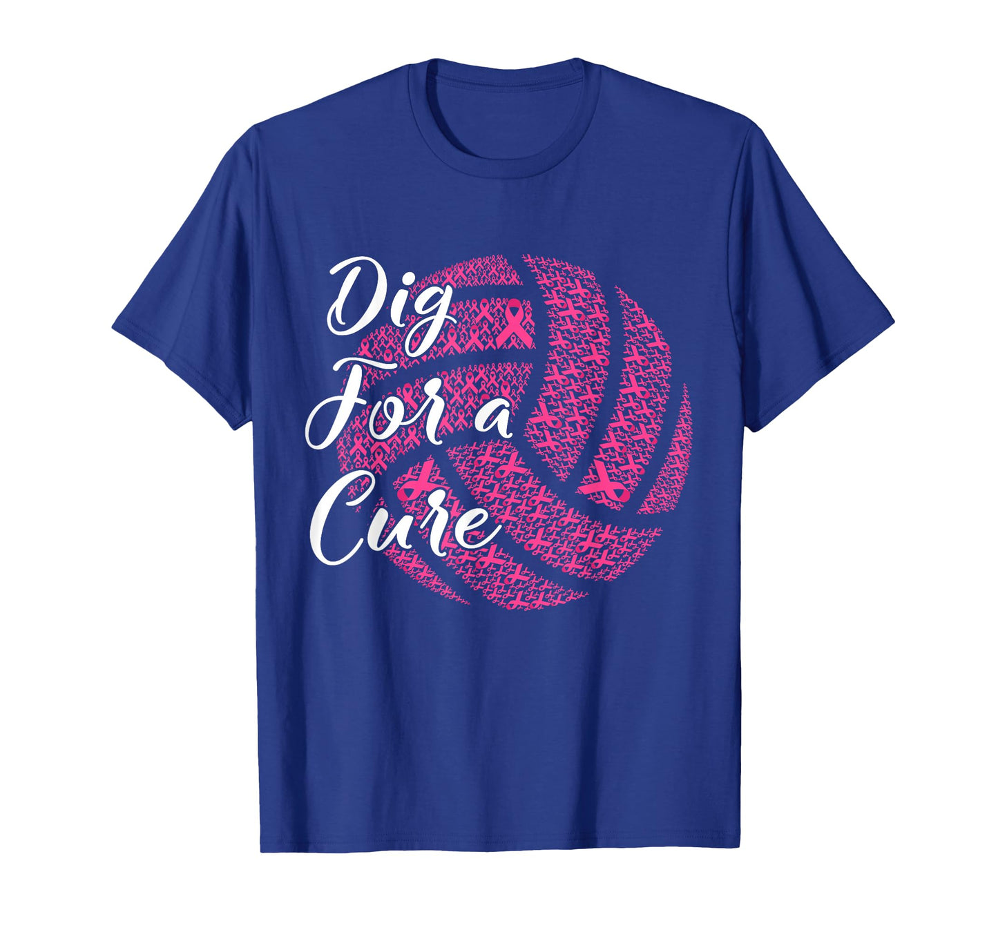 Dig For A Cure Breast Cancer Awareness Volleyball Pink T-Shirt
