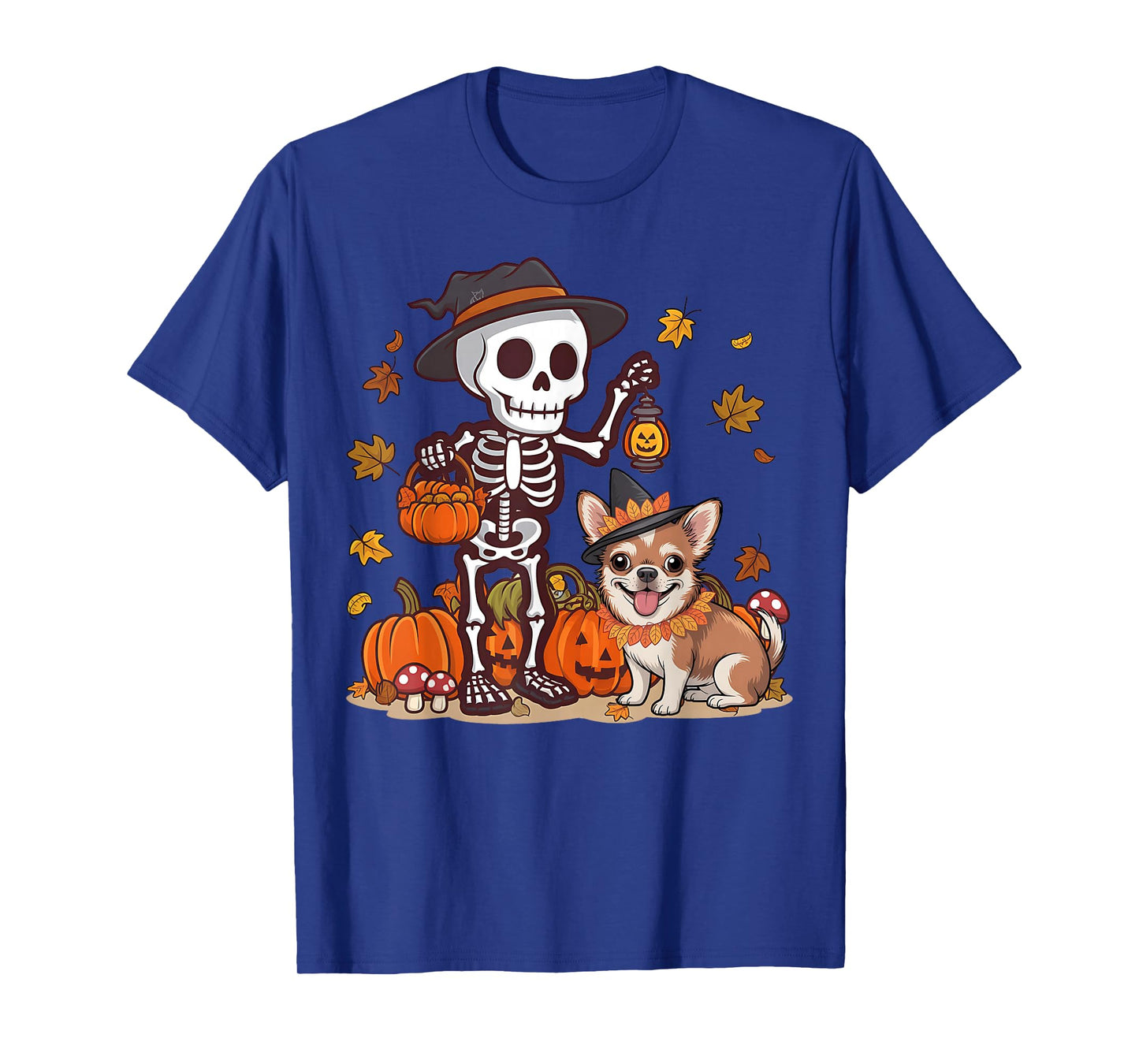 Funny Chihuahua Skeleton Spooky Dog Lover Halloween T-Shirt