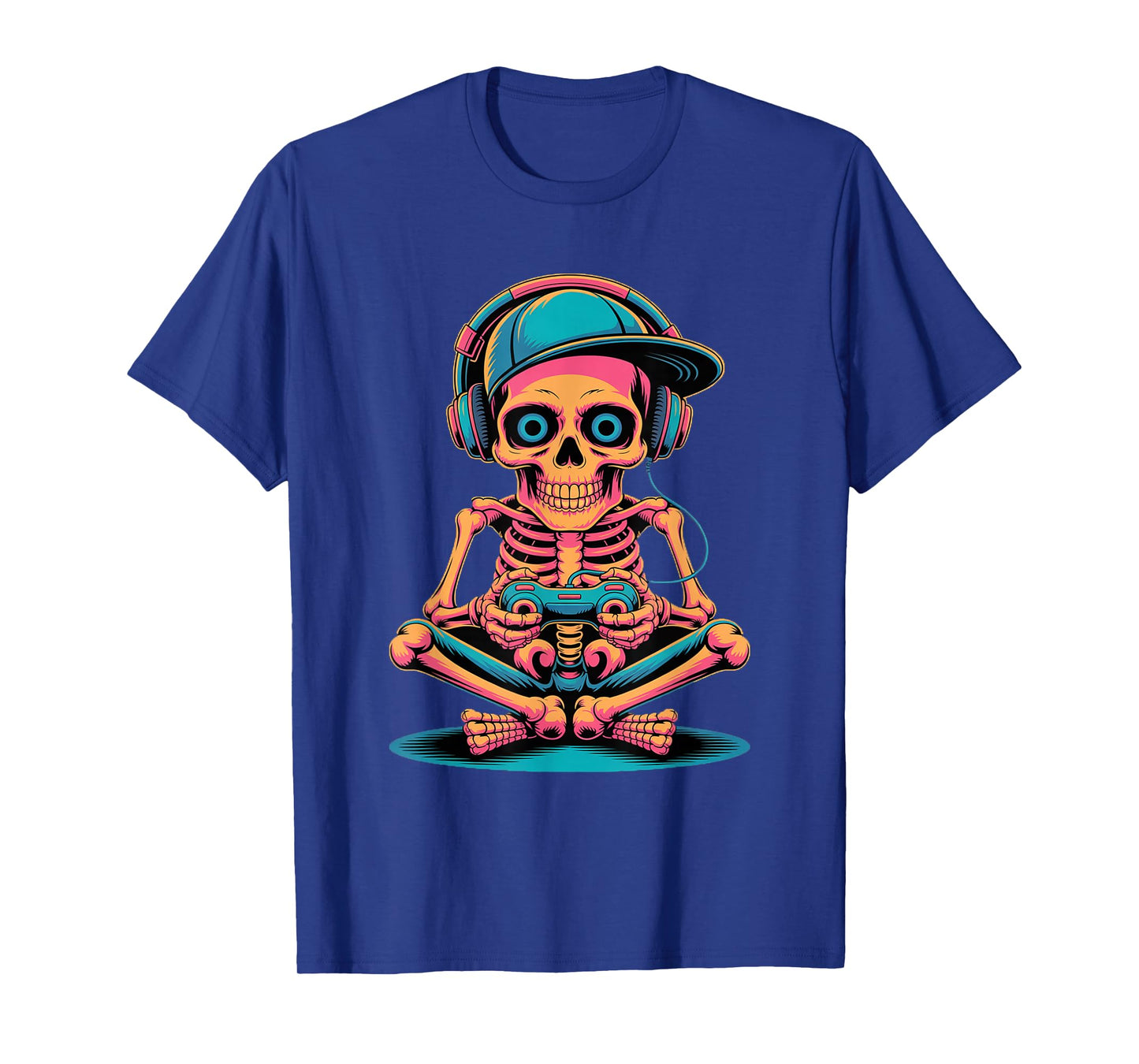 Funny Halloween Skeleton Gamer T-Shirt