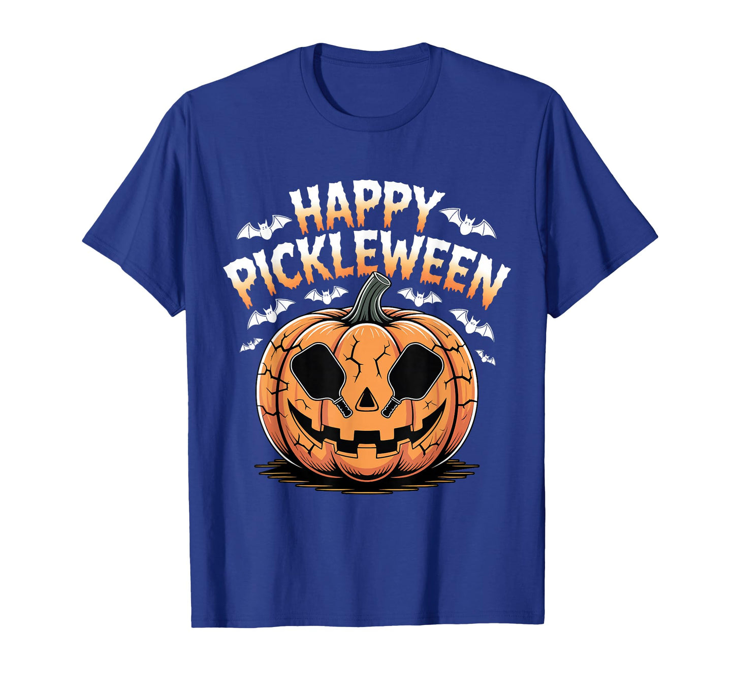 Happy Pickleween Funny Halloween Playing Pickleball T-Shirt
