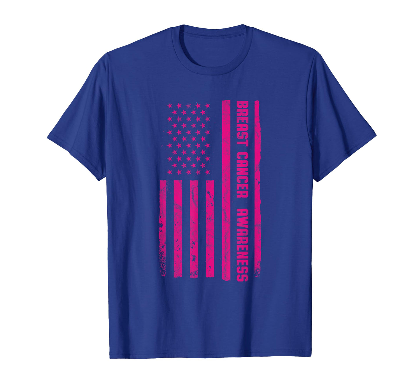 Breast Cancer Awareness Month American Flag Pink October T-Shirt
