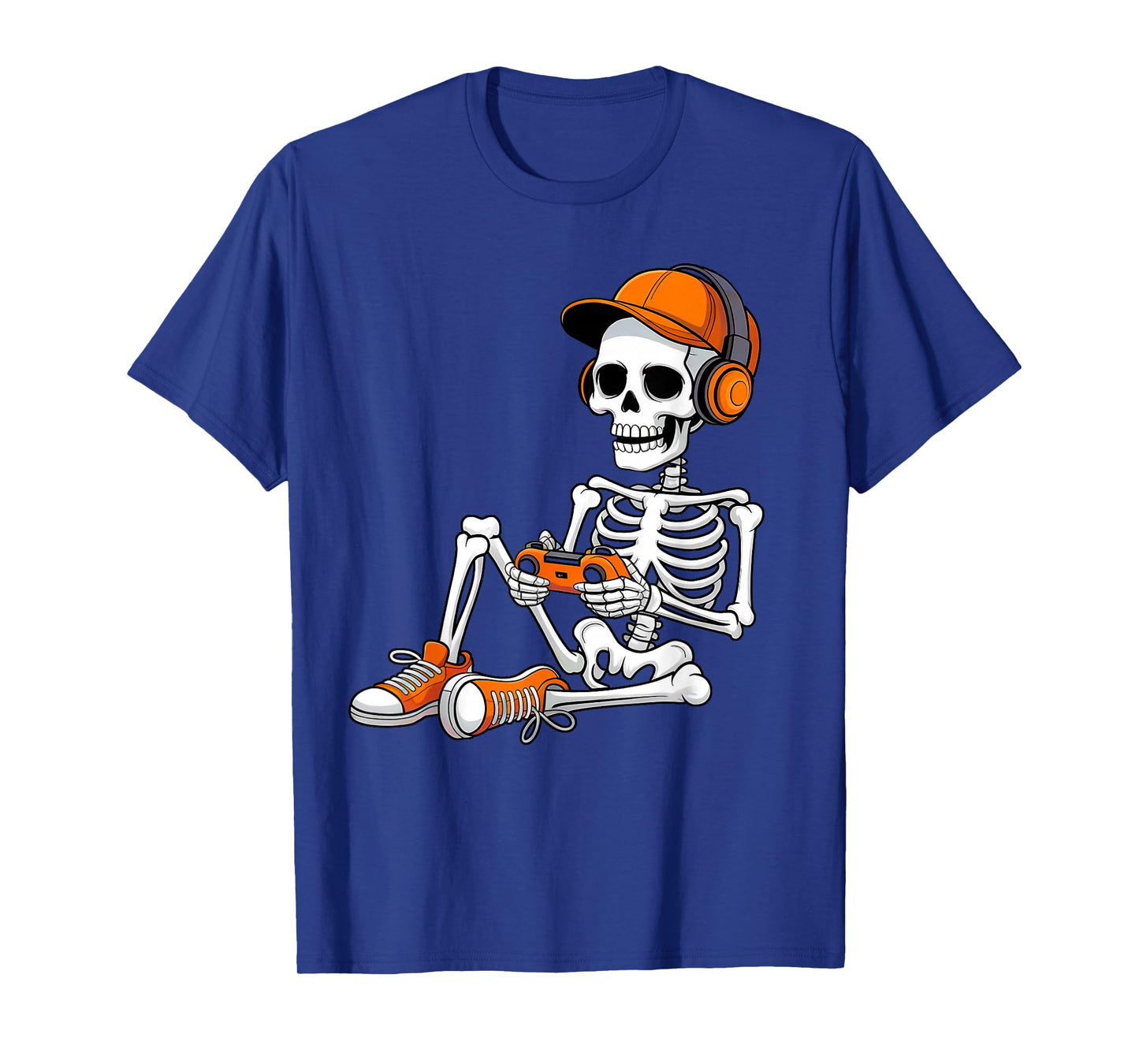 Funny Halloween Skeleton Gamer Video Gaming Boys Men Kids T-Shirt