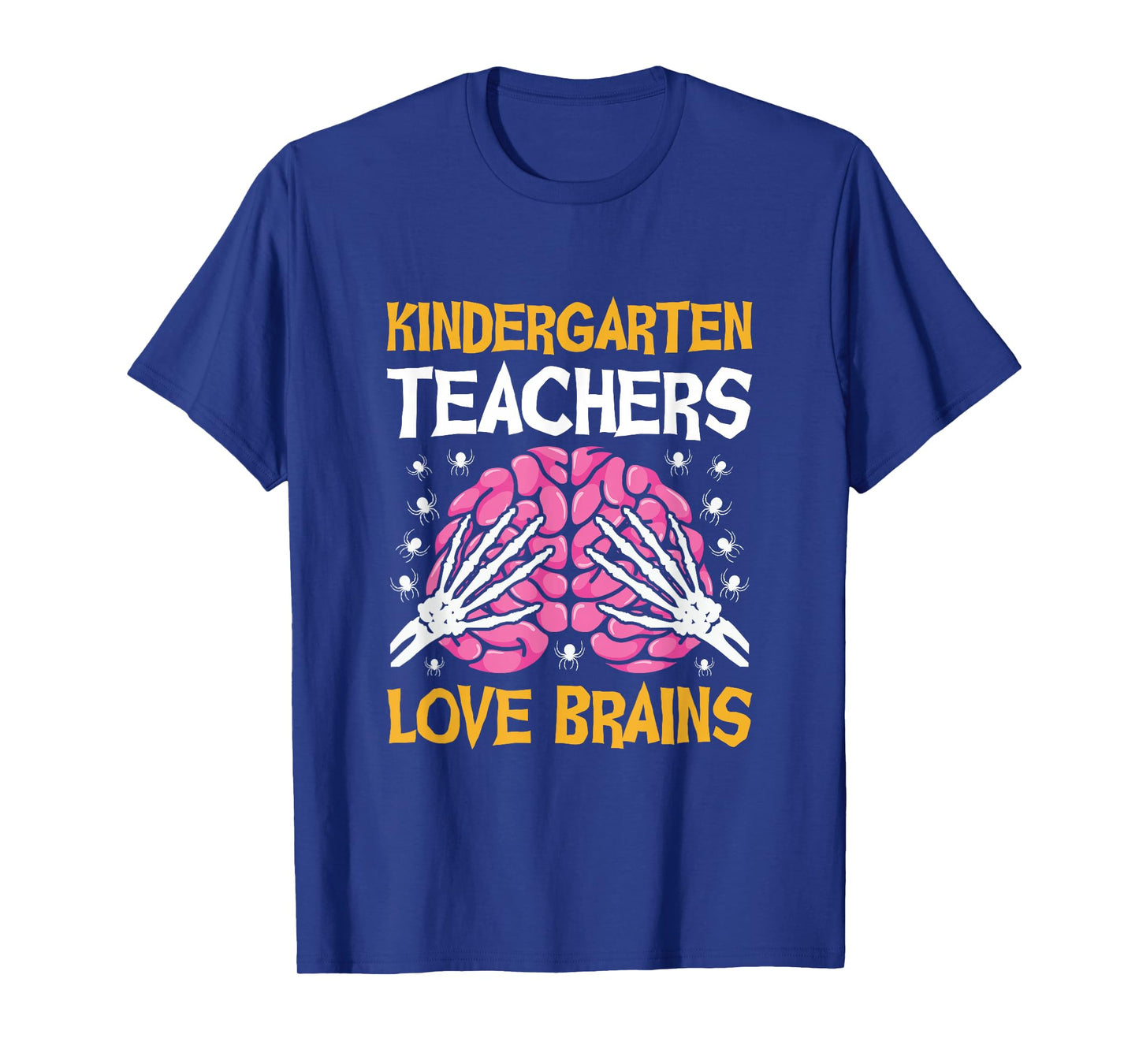 Kindergarten Teacher Love Brains Funny Halloween School T-Shirt