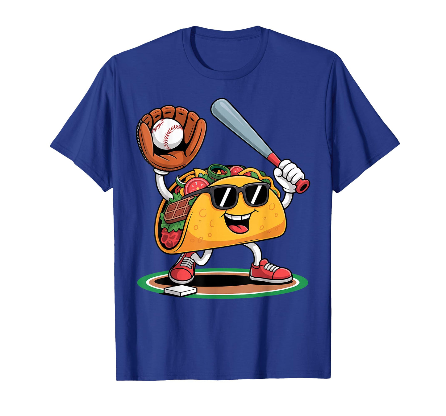 Funny Taco Baseball Player Tee Coach Dad Fan Sport Lover T-Shirt