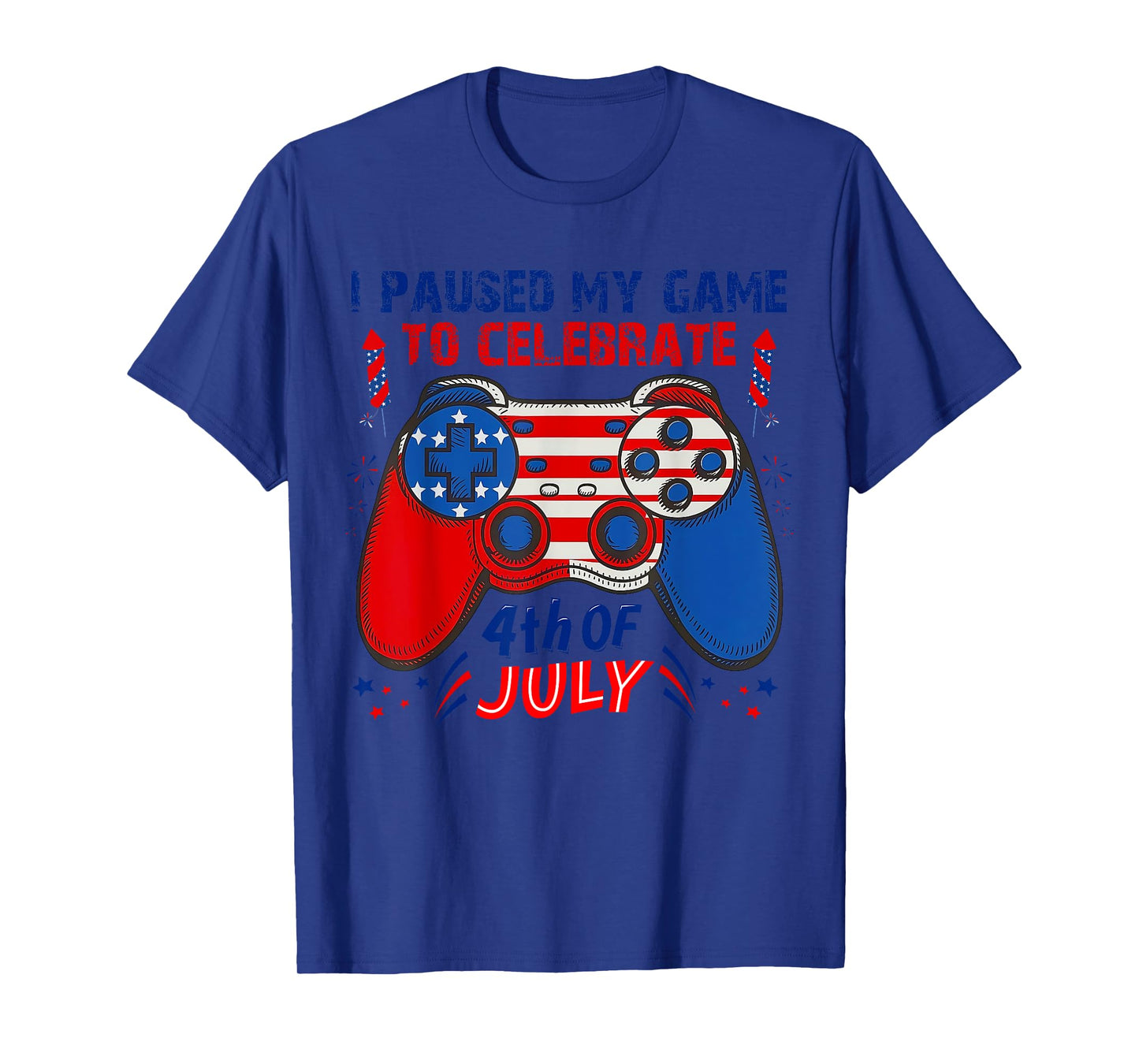 Gamer 4th Of July American Flag Gaming Lover Boys Girls Teen T-Shirt