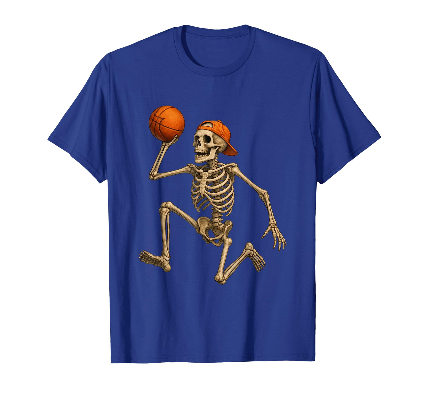 Skeleton Playing Basketball Halloween Costume T-Shirt