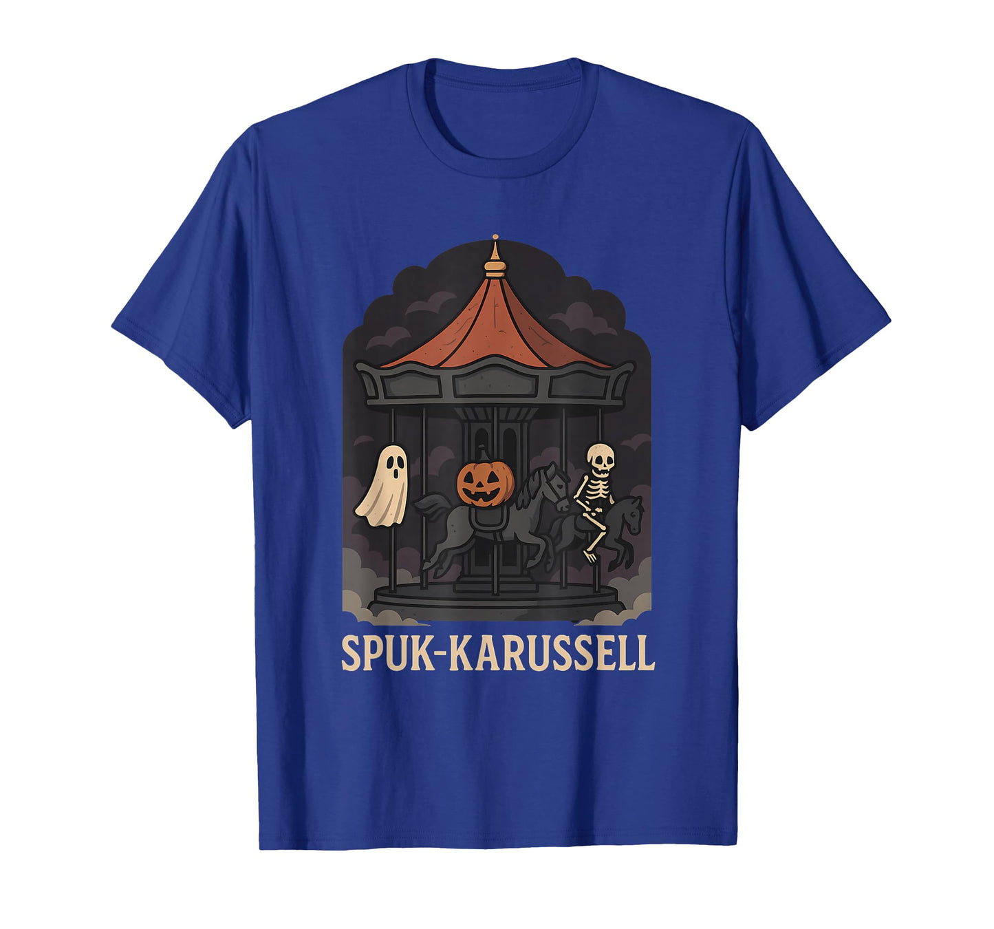 Haunted Carousel with Ghosts and Pumpkin T-Shirt