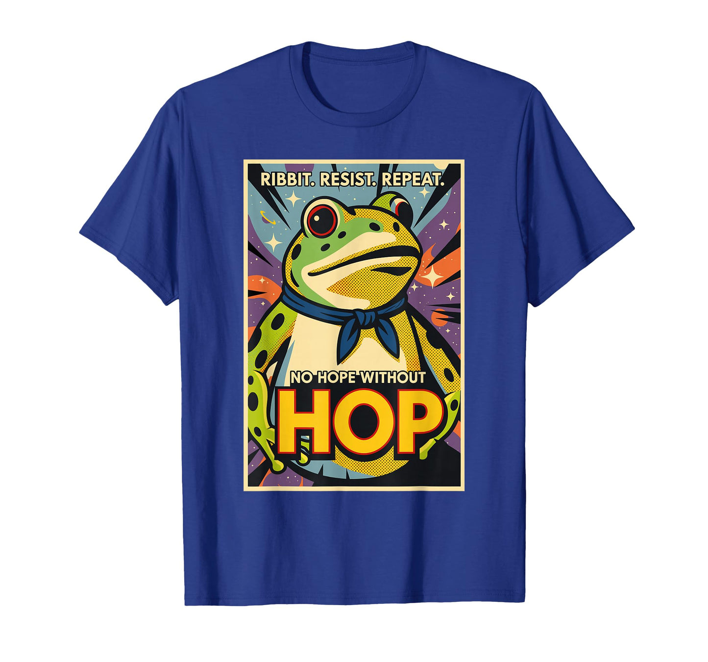 Ribbit Resist Repeat No Hope Without Hop Funny Portland Frog T-Shirt