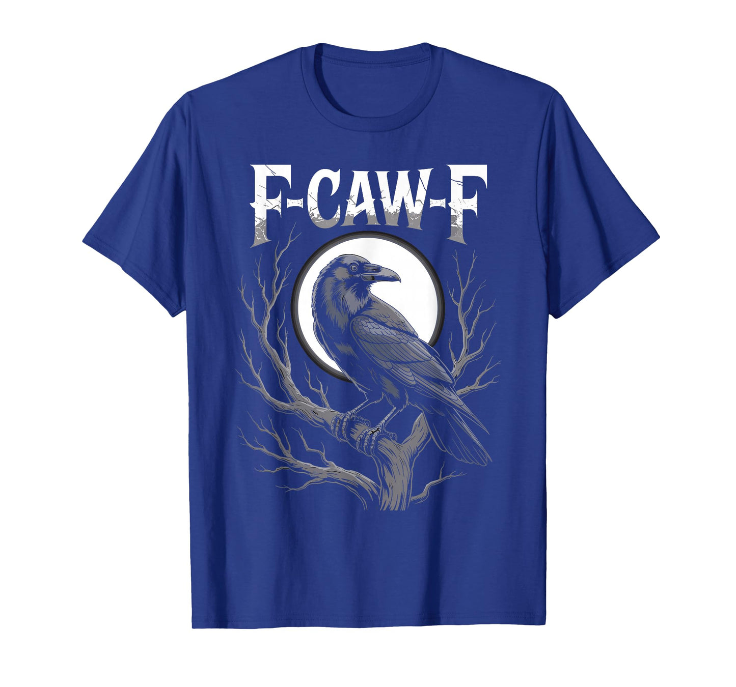 F CAW F Retro Crow Funny Adult Humor Halloween T-Shirt