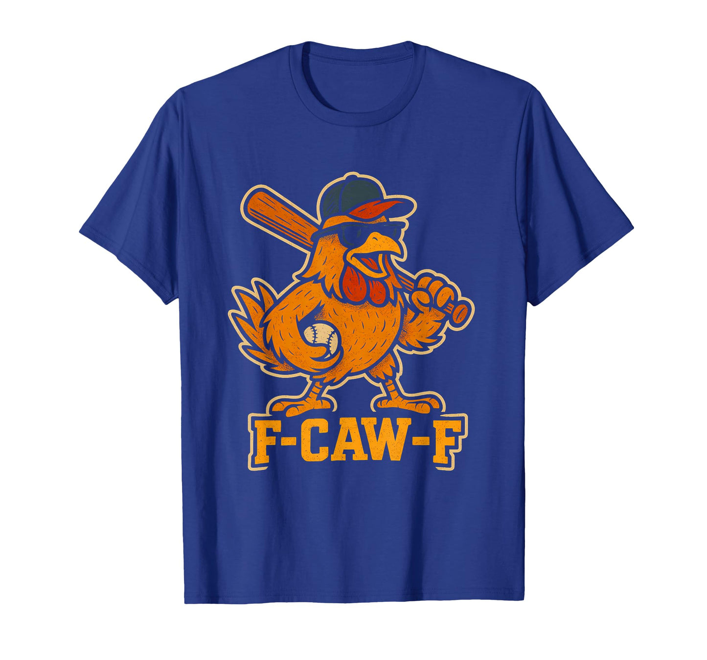 Baseball F Caw F Rooster Funny Chicken Fcawf Bird Fawk Off T-Shirt