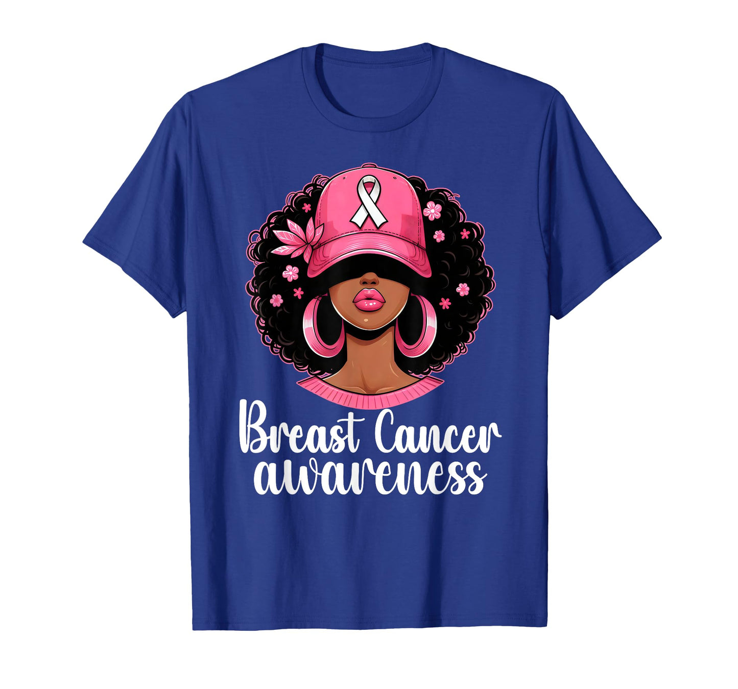 In October We Wear Pink Black Woman Breast Cancer Awareness T-Shirt