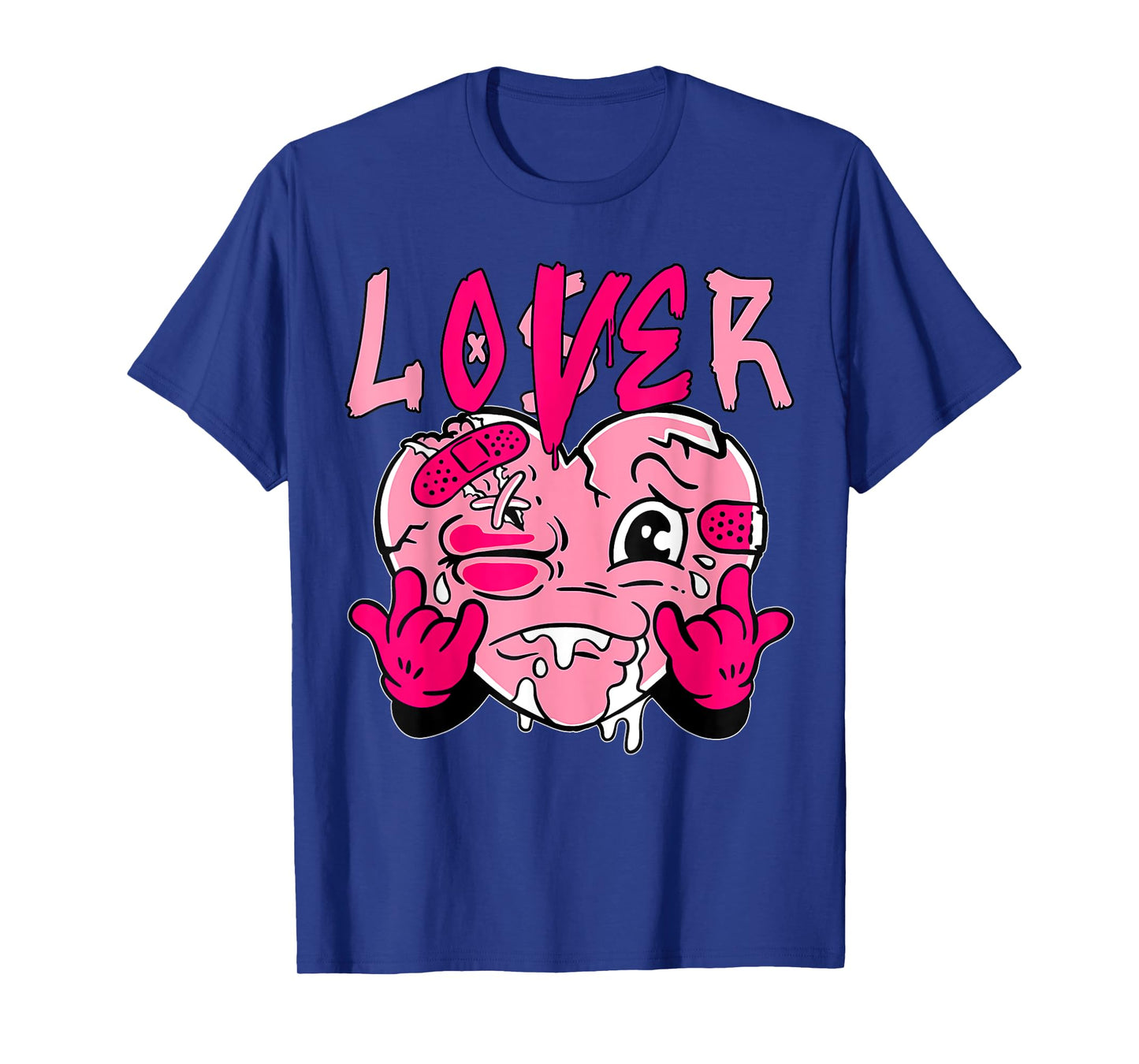 Pink Loser Lover Pink Drip Heart Matching Tee For Men Women T-Shirt