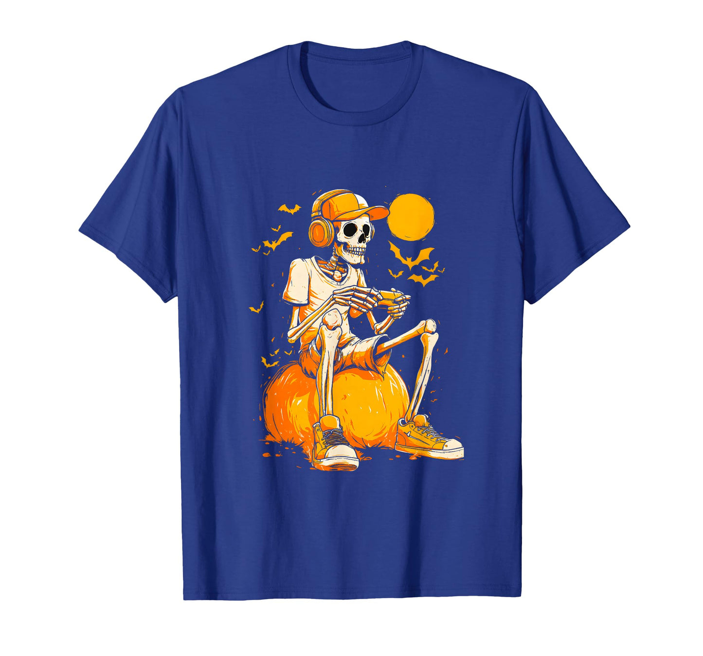 Funny Halloween Skeleton Gamer Video Gaming Boys Men Kids T-Shirt