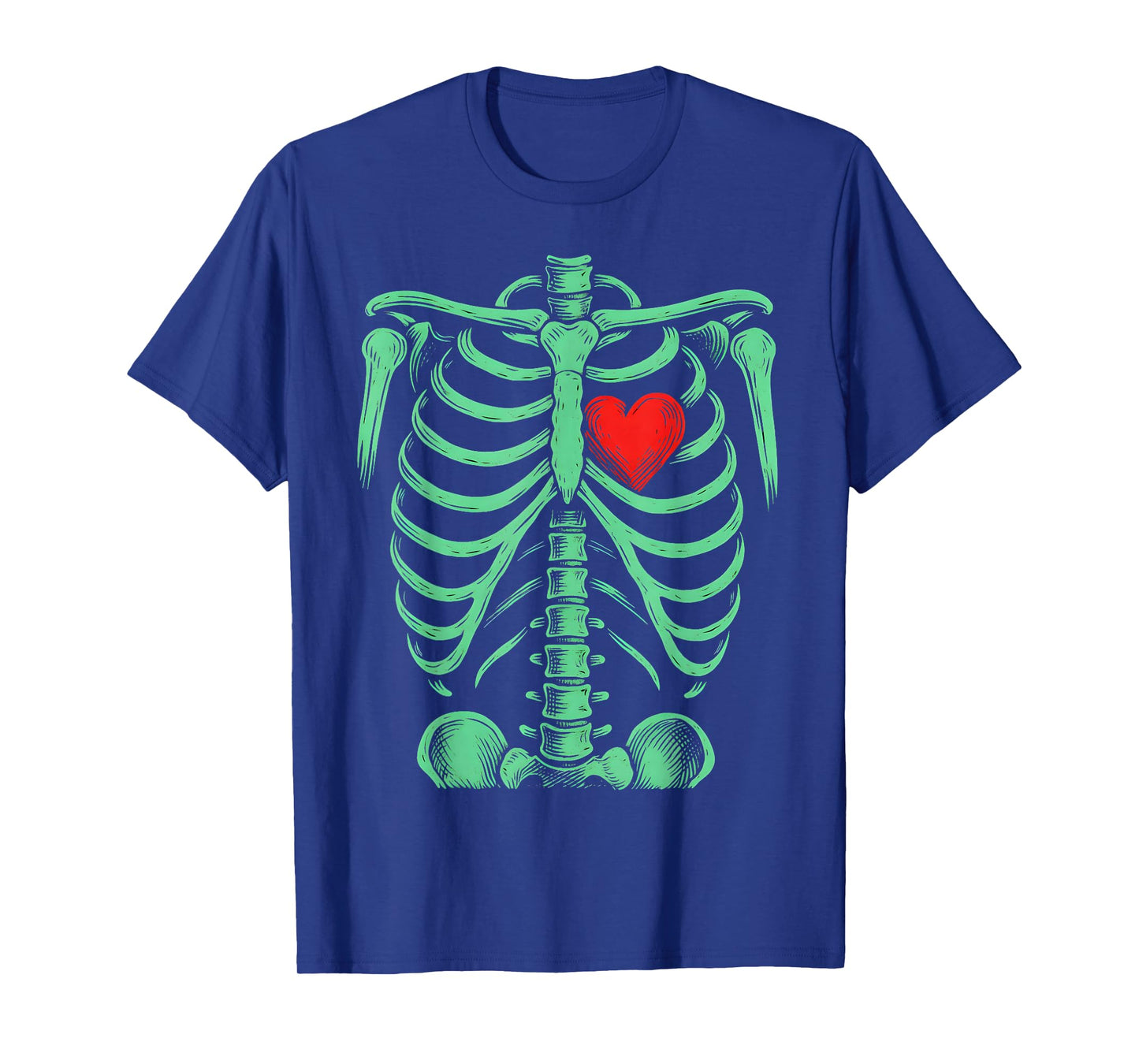 Gothic Skeleton Rib Cage Heart Halloween Love Spooky T-Shirt