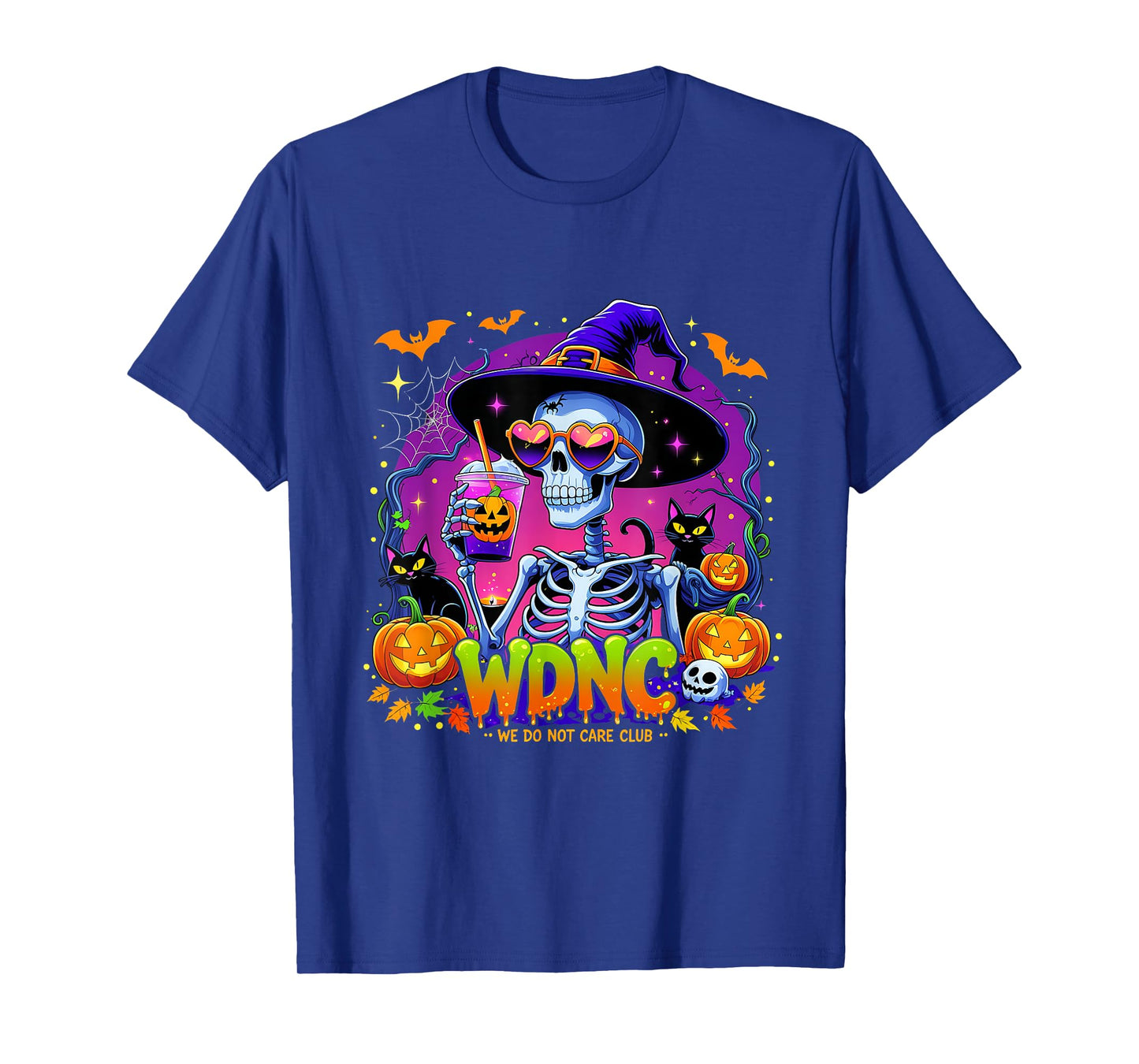 Proud Member WDNC We Do Not Care Club Skeleton Halloween T-Shirt